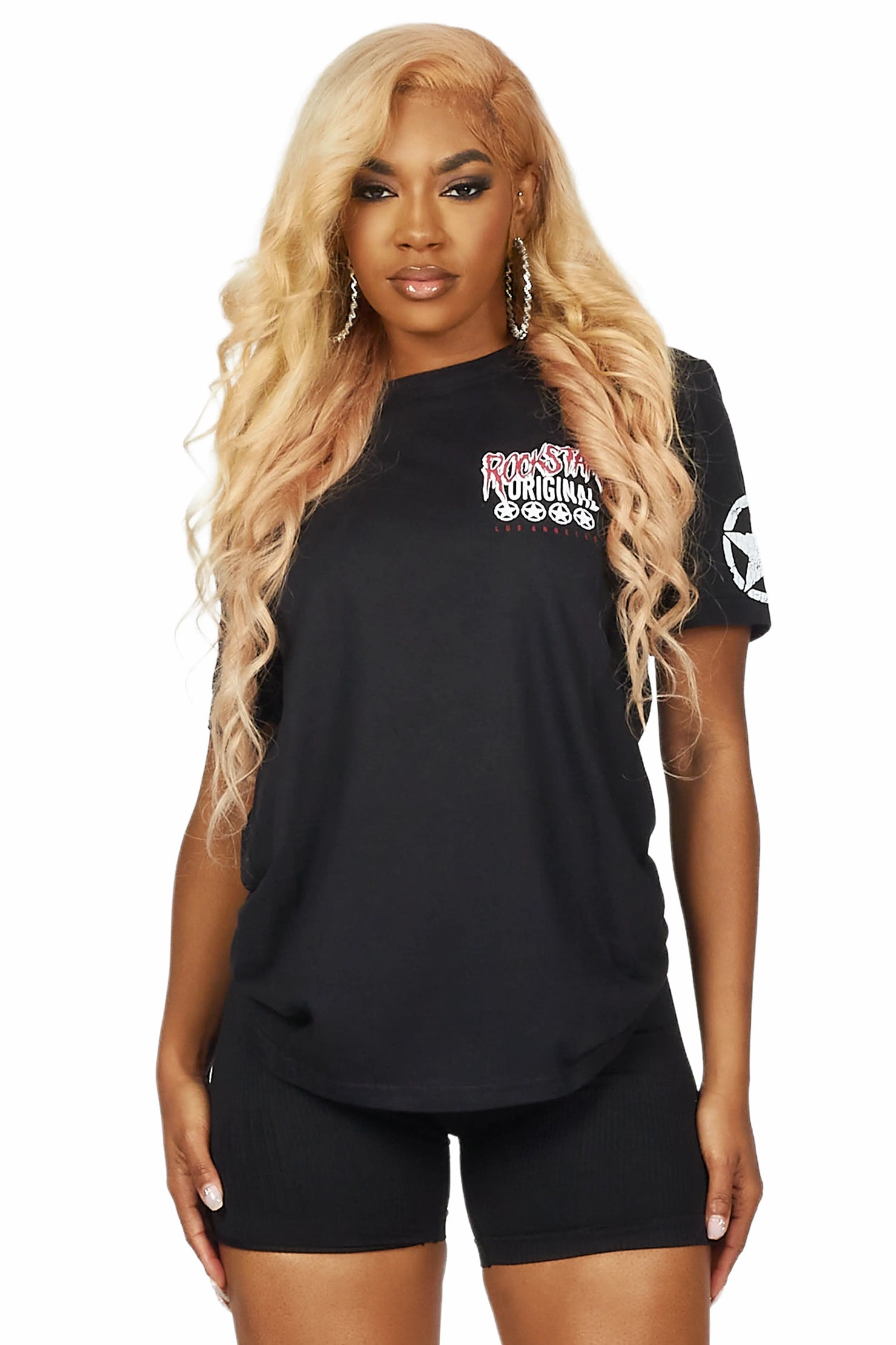 Diandra Black Oversized T-Shirt