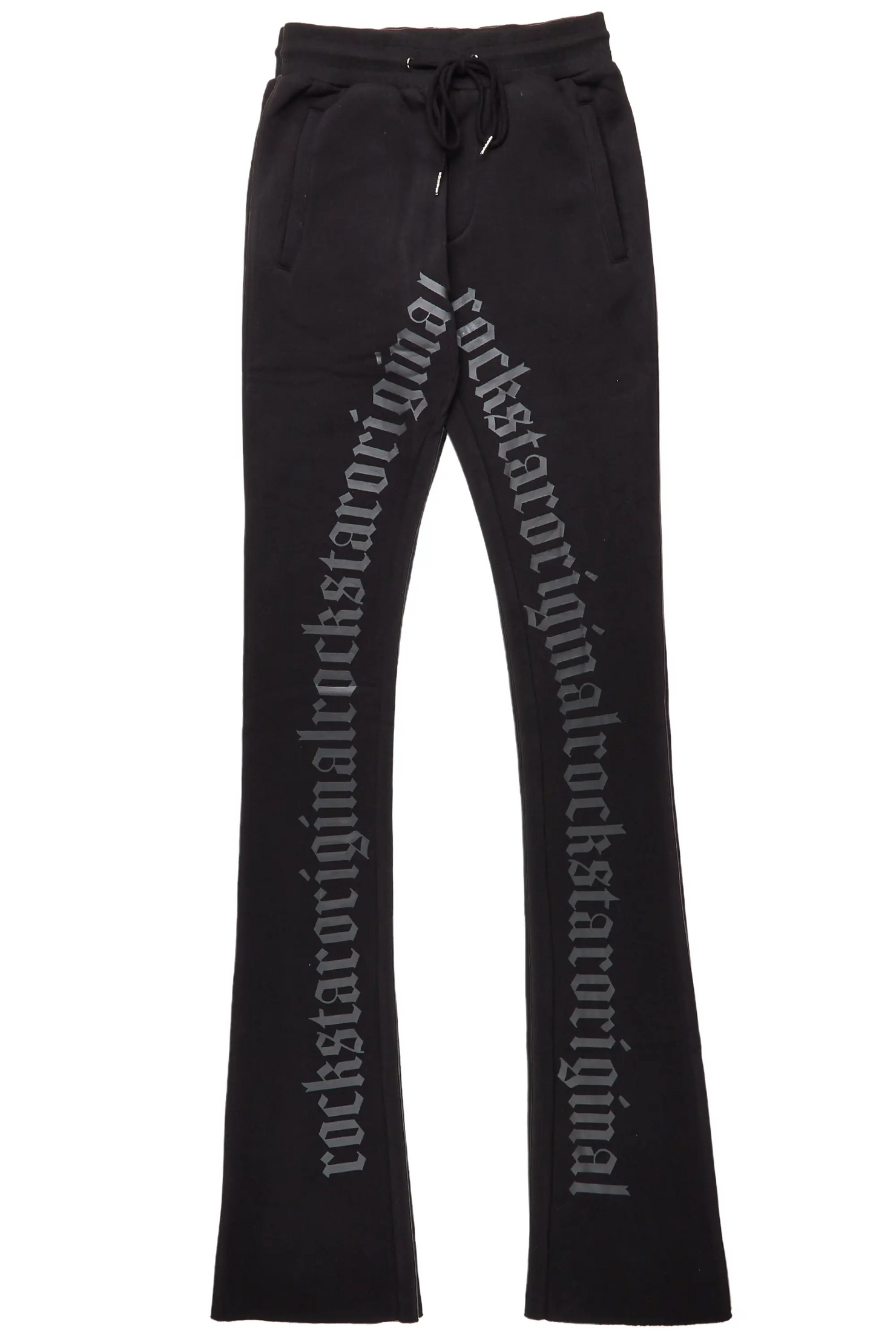 Callie Black Super Stacked Pants