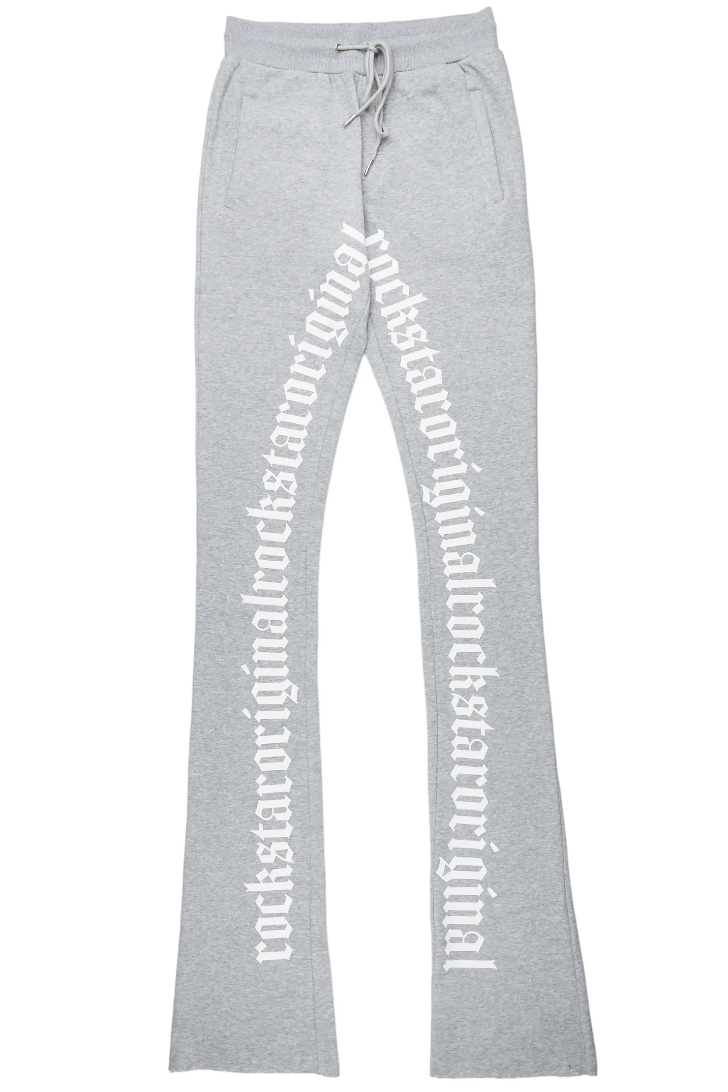 Callie Heather Grey Super Stacked Pants