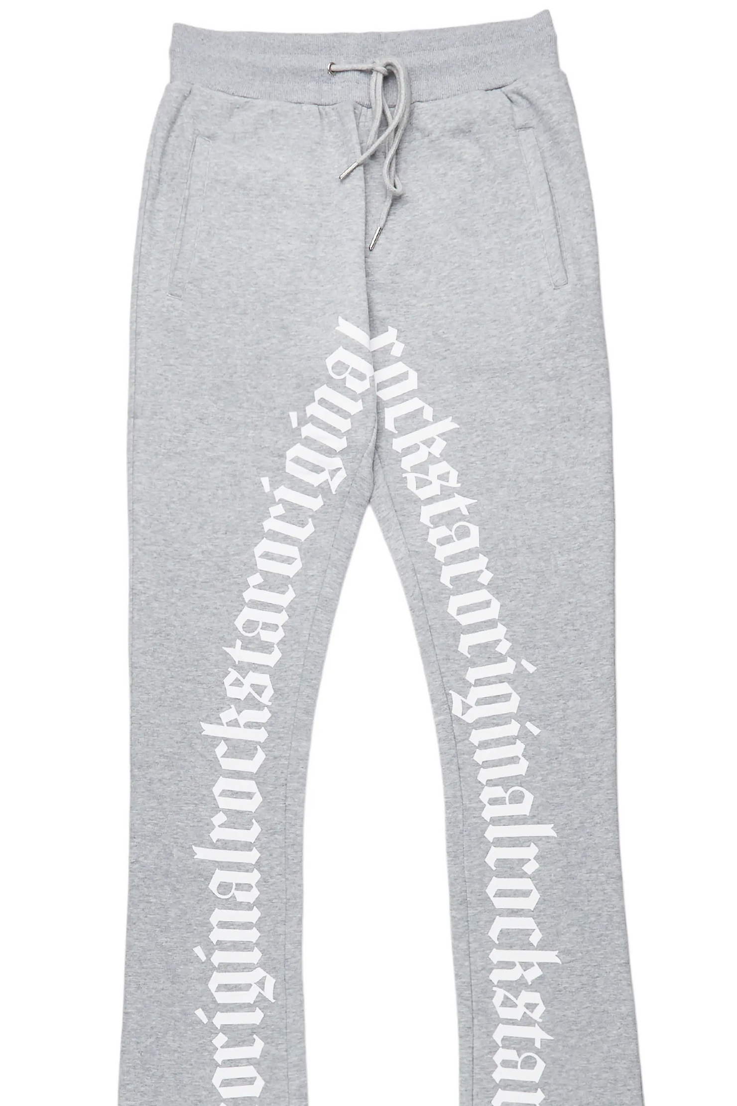 Callie Heather Grey Super Stacked Pants