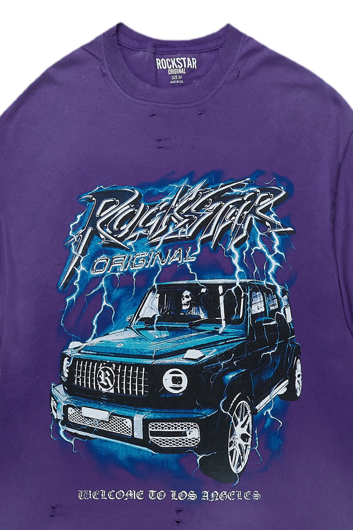 Car Purple Oversized Tee