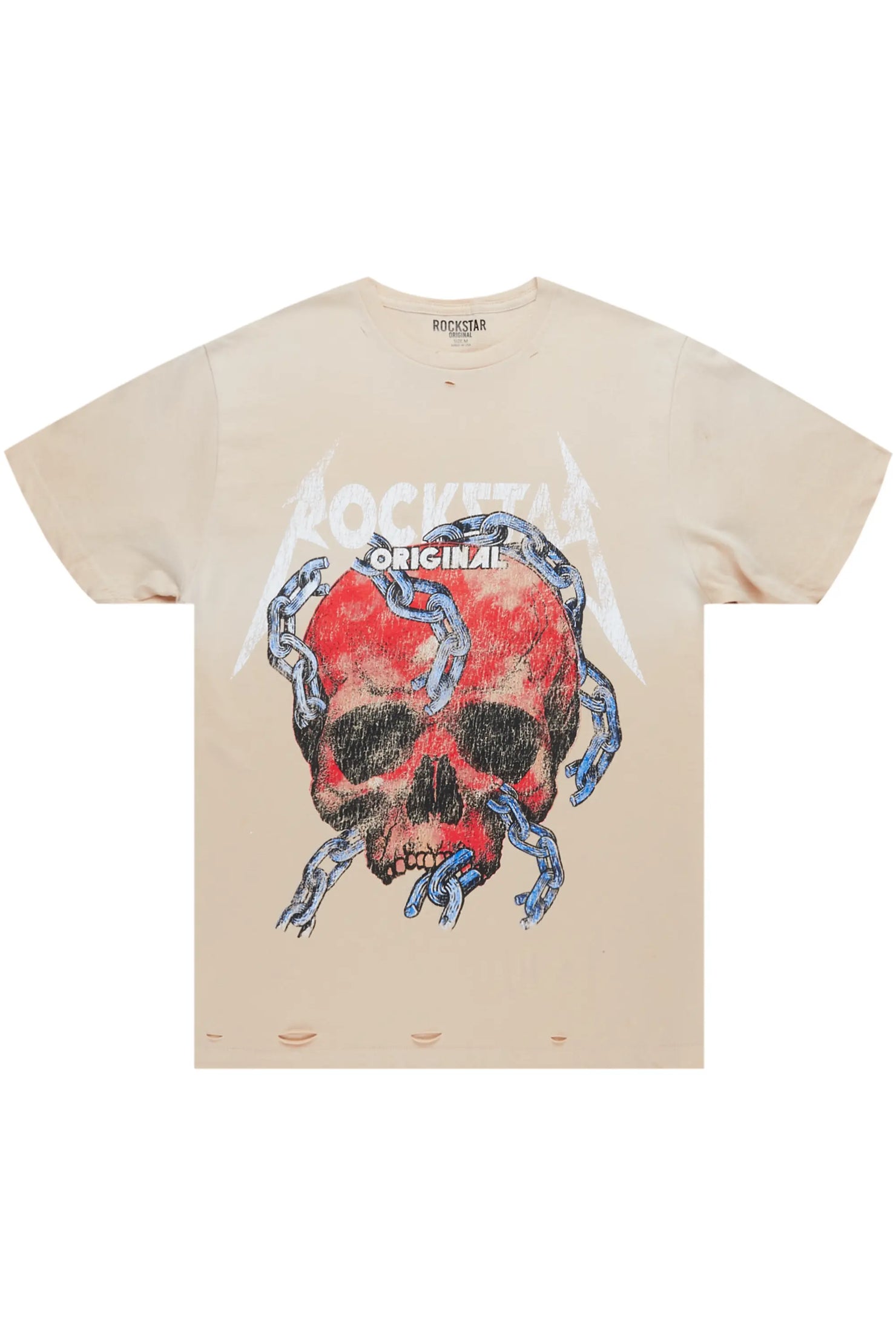 Clester Beige Graphic T-Shirt