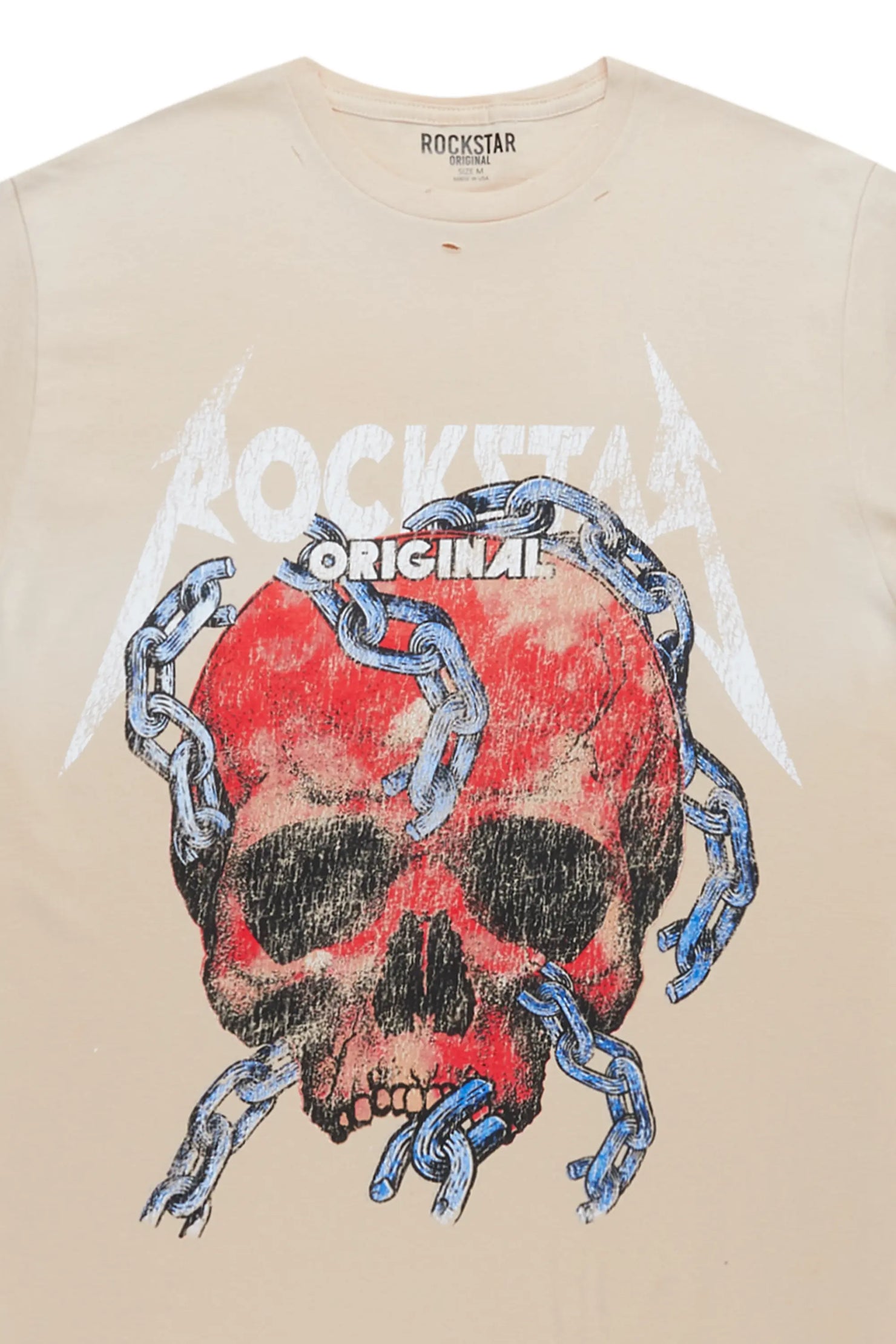 Clester Beige Graphic T-Shirt