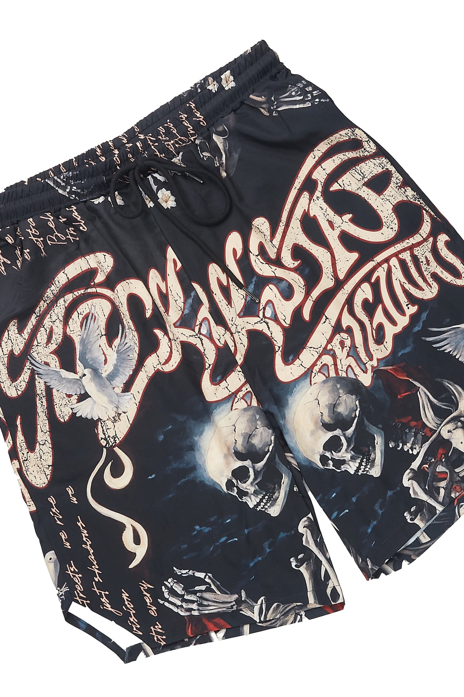 Clout Black Button Down Short Set