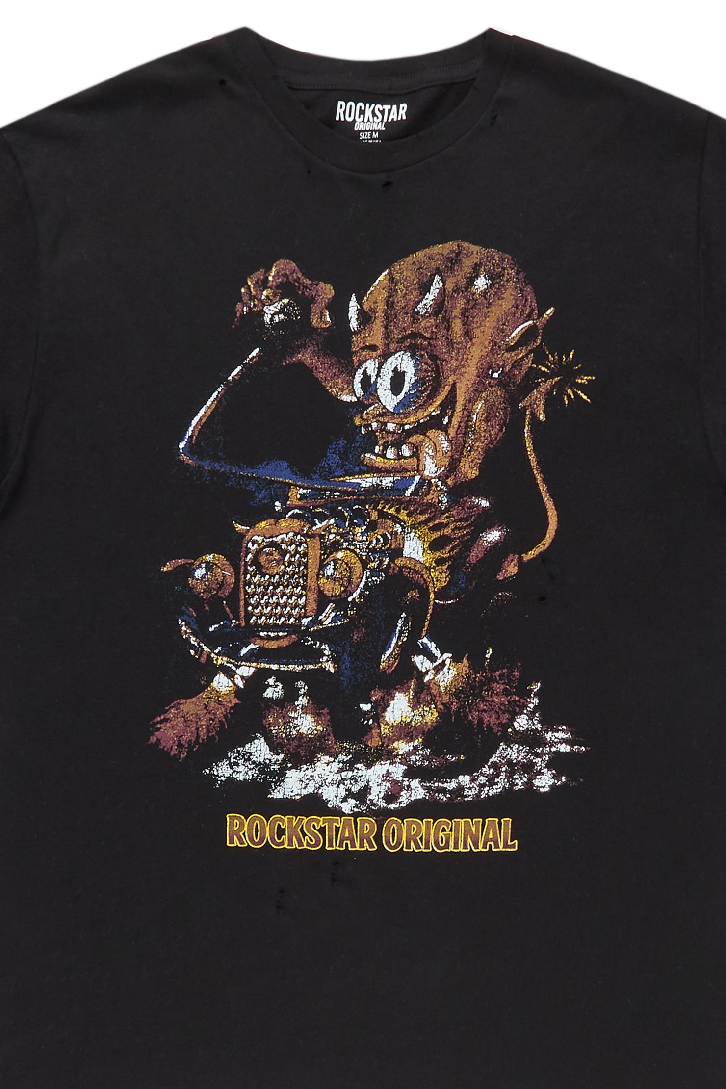 Cora Jet Black Graphic T-Shirt