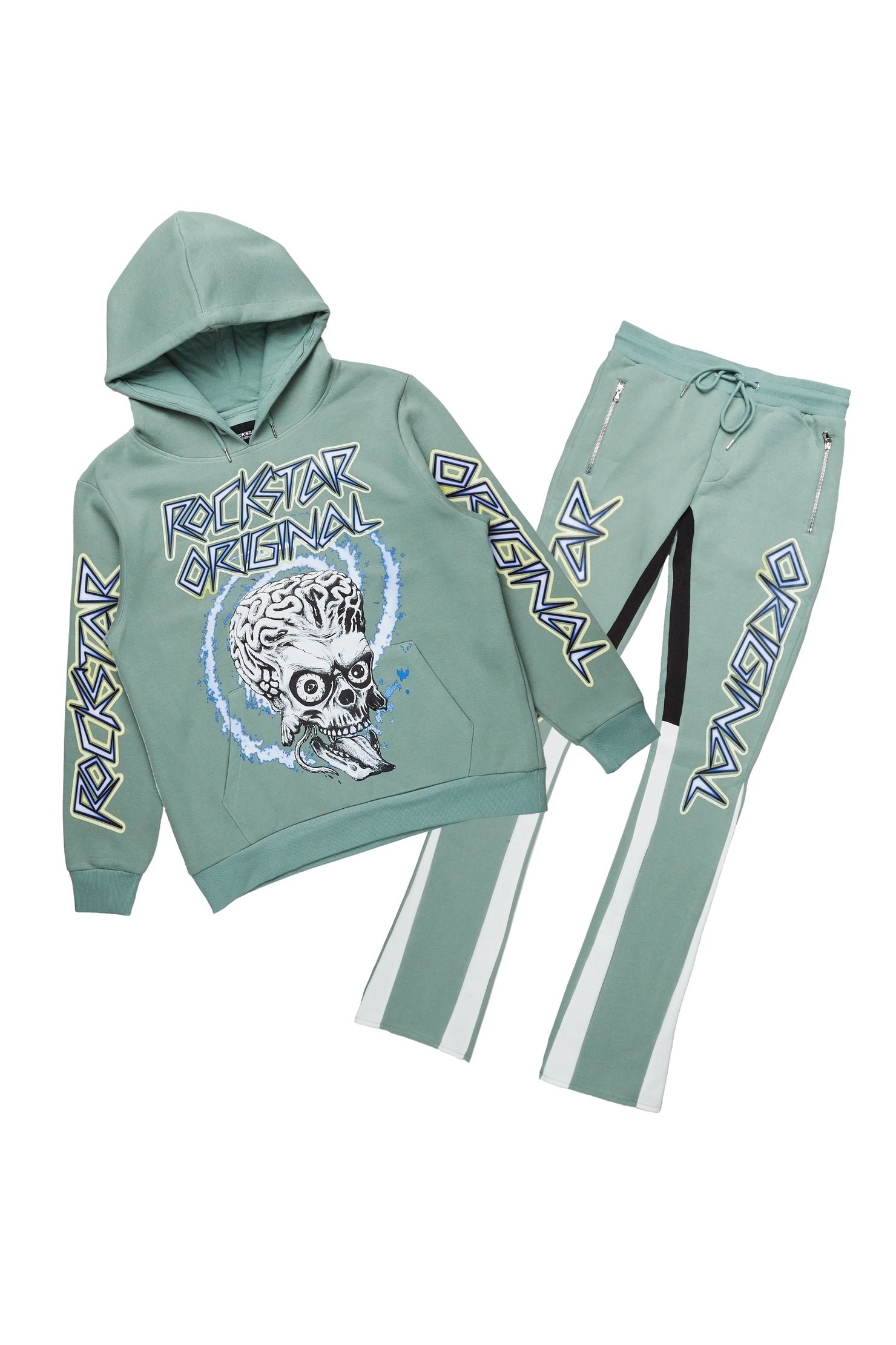 Cruz Sage/White Stacked Flare Track Set