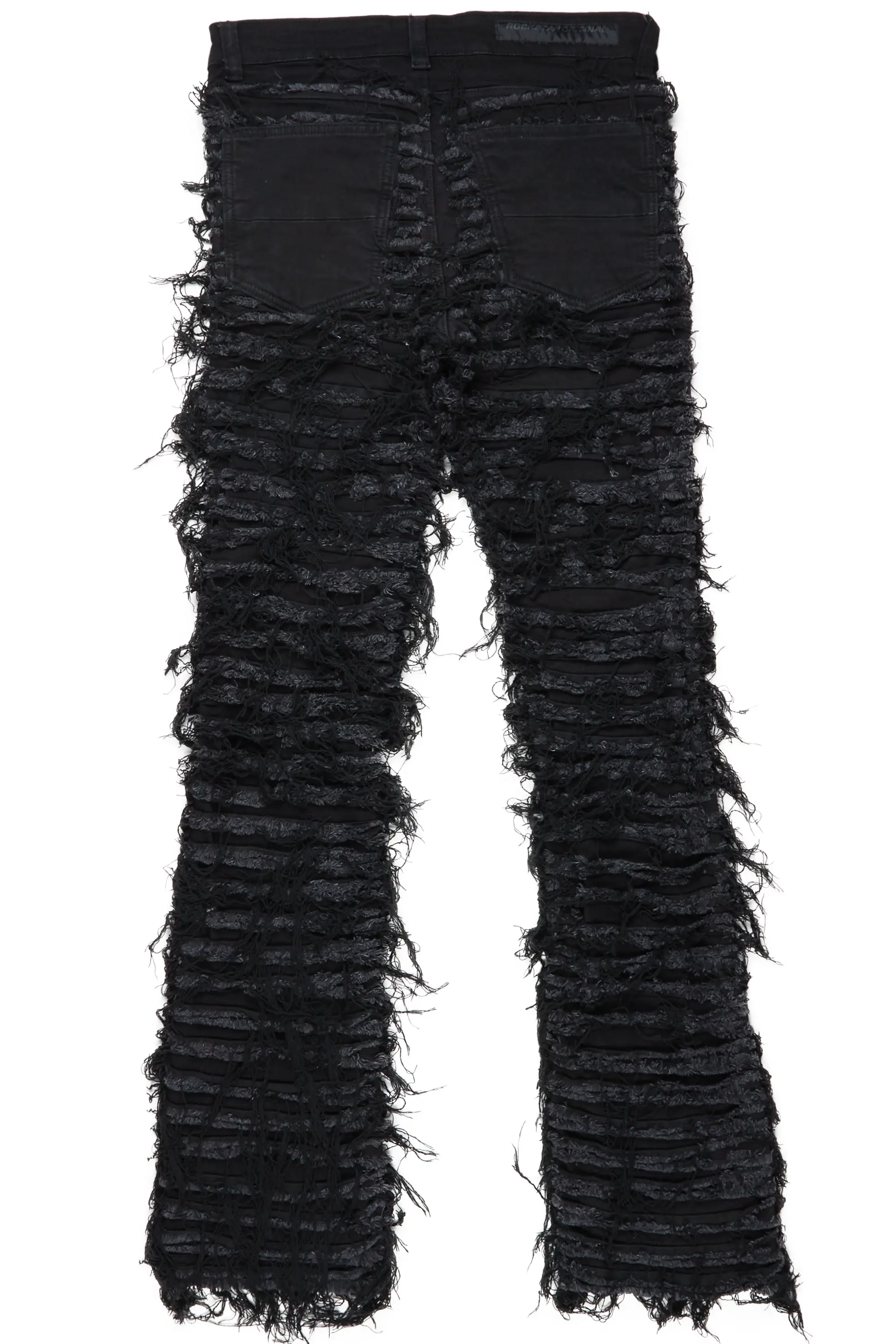 Curtis Jet Black Stacked Flare Jean