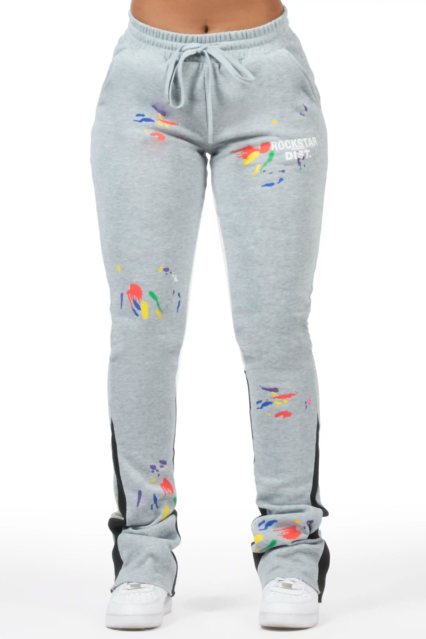 Karenthia 2.0 Heather Grey Stacked Track Pant