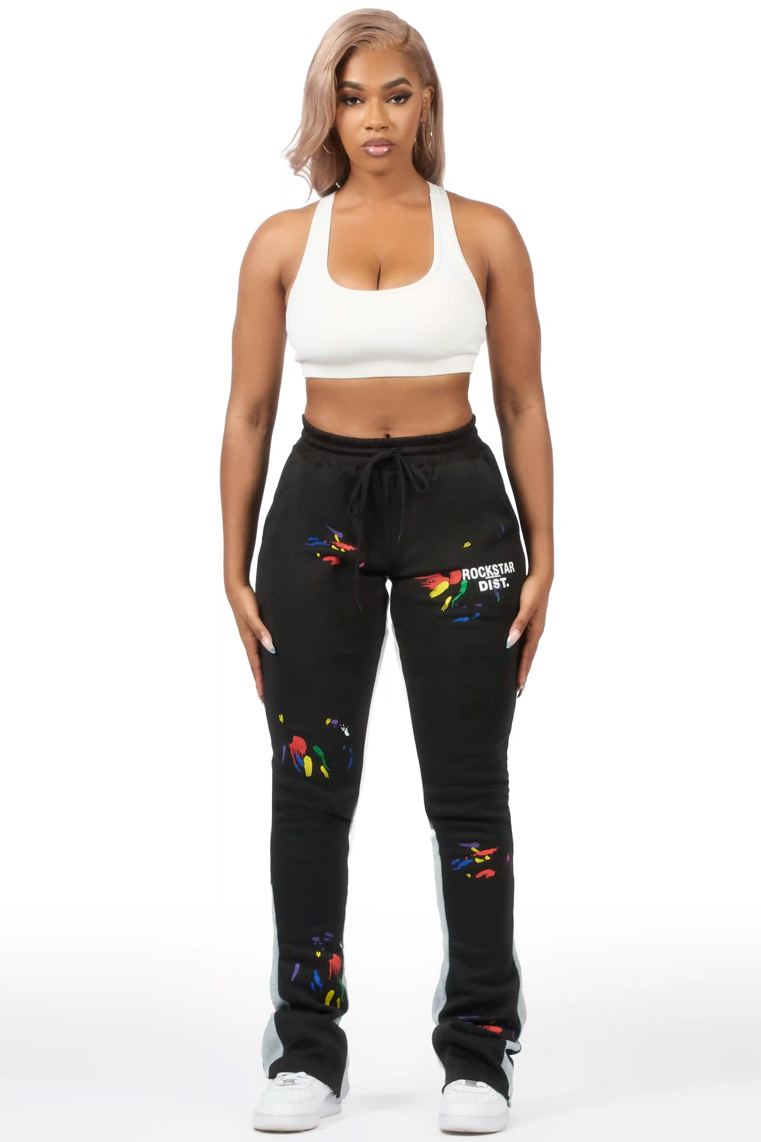 Karenthia 2.0 Black Stacked Track Pant