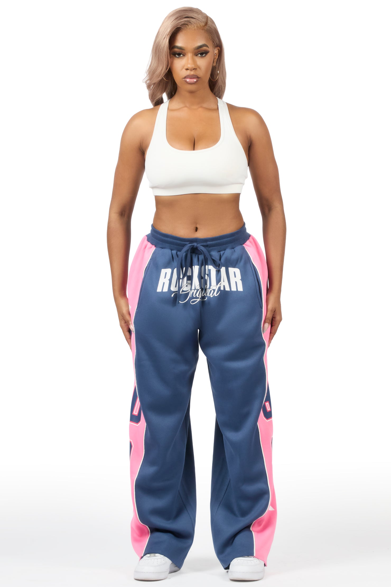 Airelle Navy/Pink Baggy Track Pant