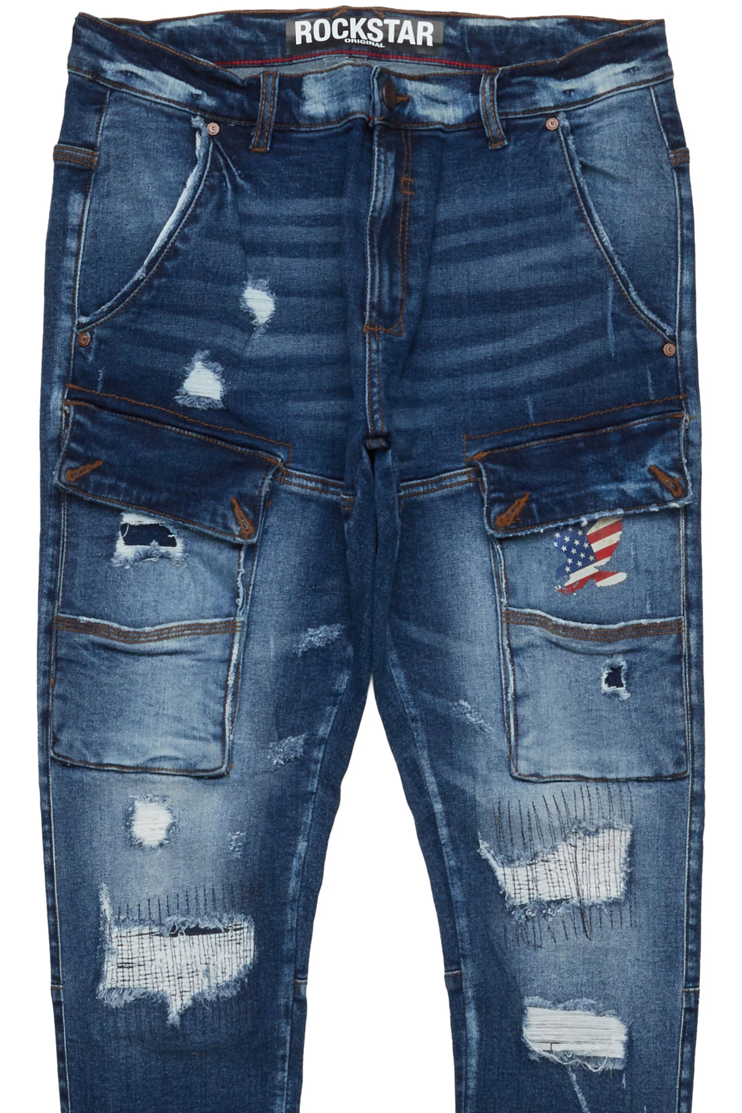 Damien Blue Cargo Slim Fit Jean