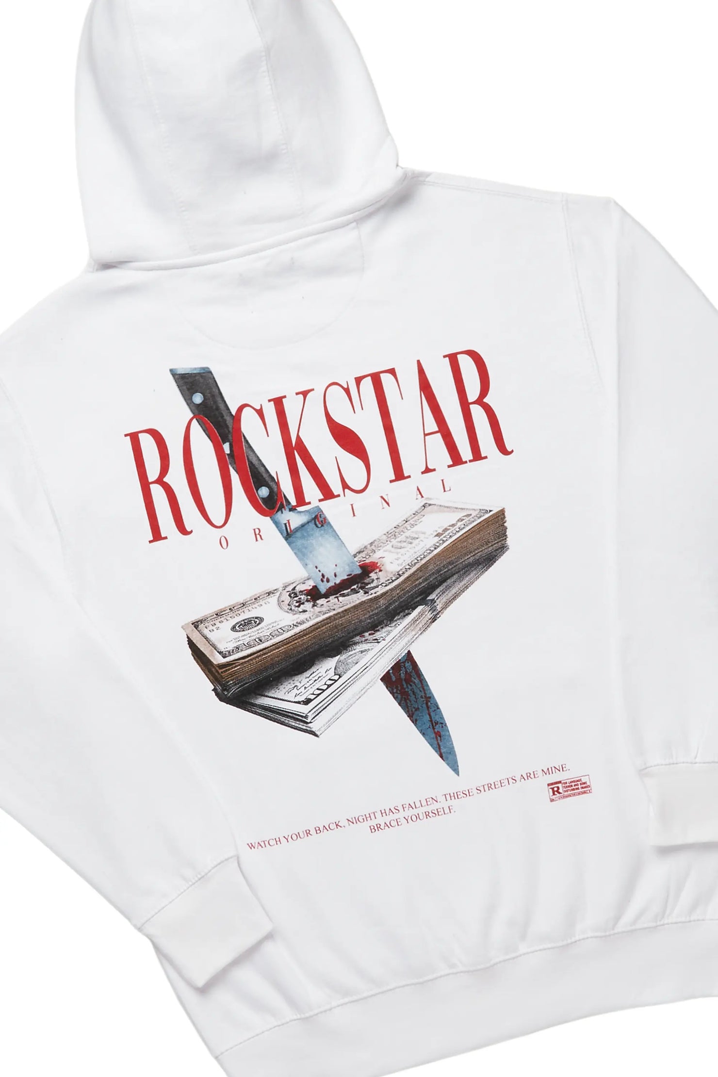 Dayte Nite White/Red Hoodie Super Stack Track Set