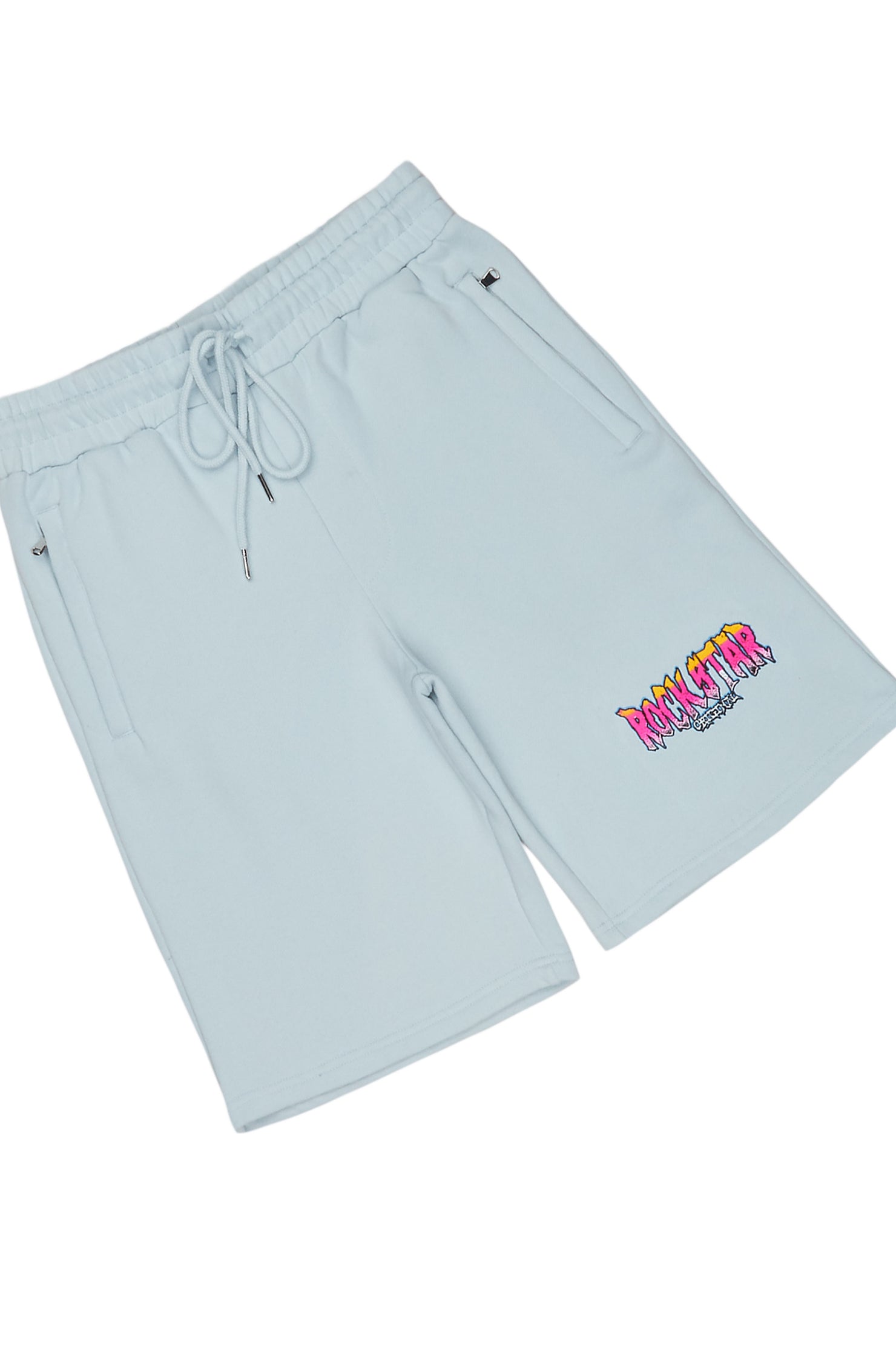 Disstans Baby Blue Hoodie Short Set