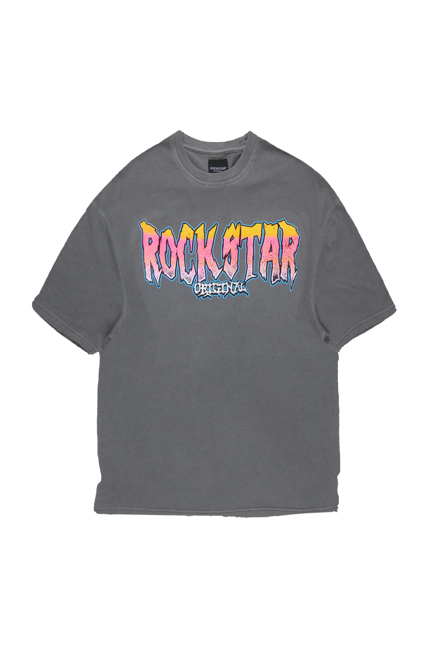 Disstans Vintage Grey Oversized Graphic T-Shirt
