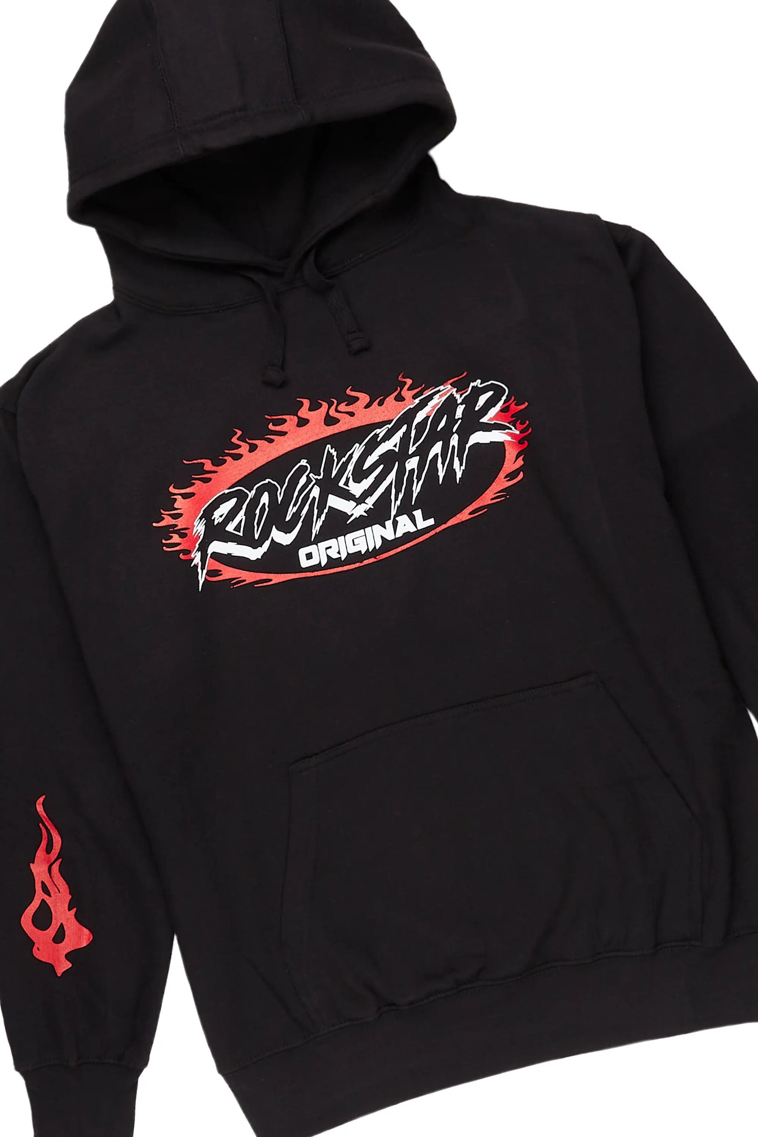 Draven Black/Red Graphic Hoodie Track Set