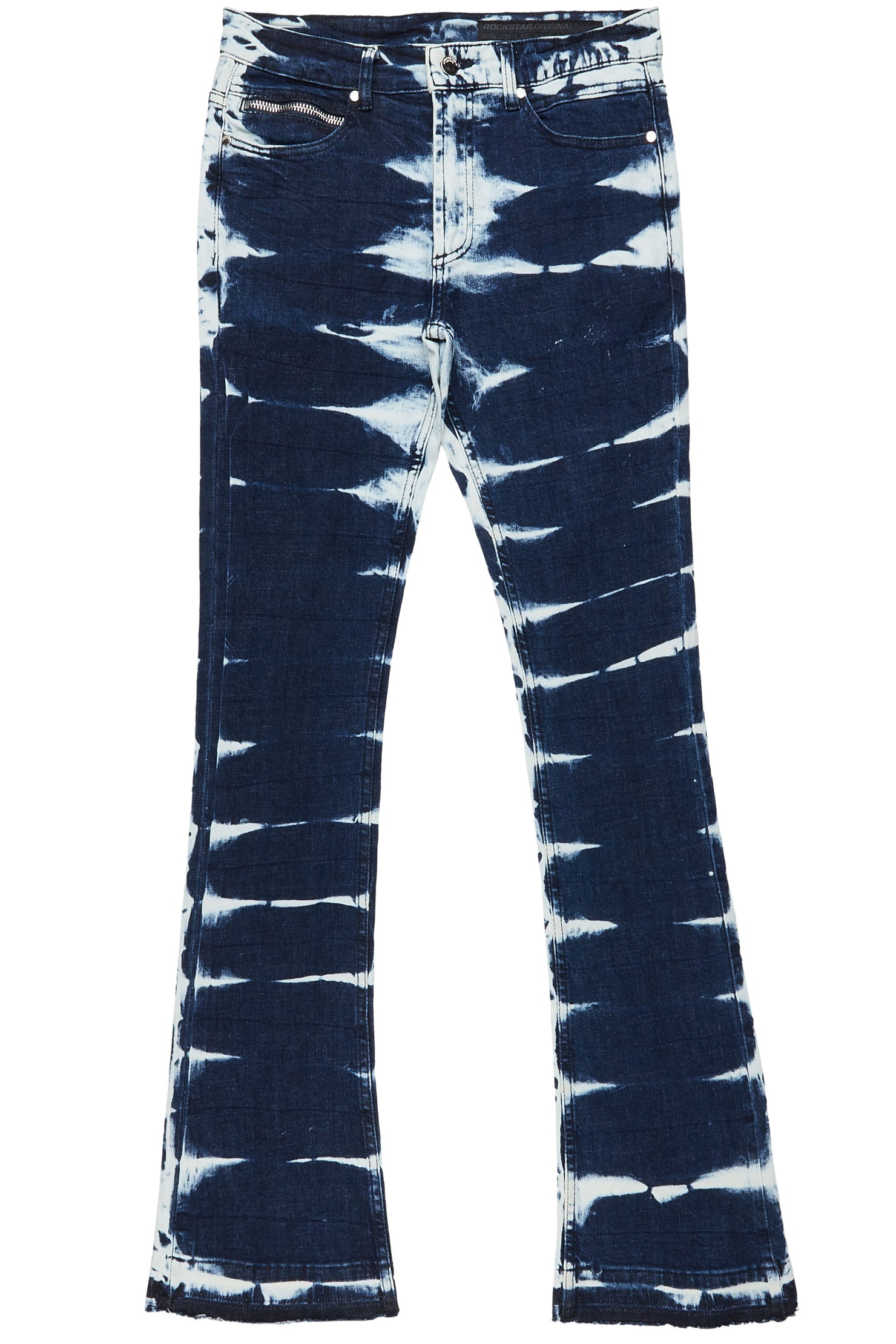 Dula Blue/White Stacked Flare Jean