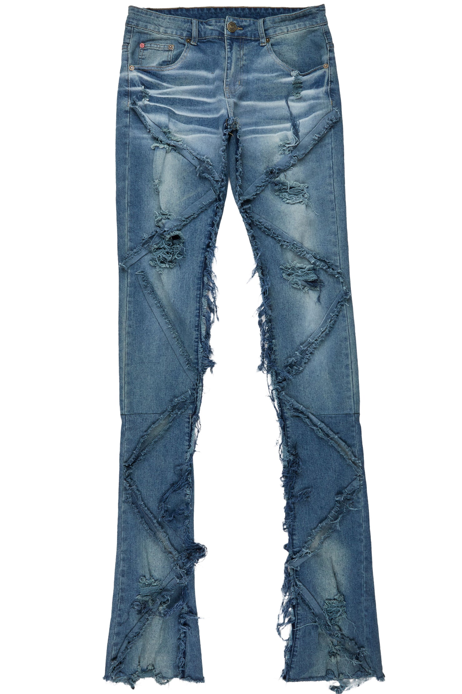 Eben Vintage Blue Super Stacked Flare Jean
