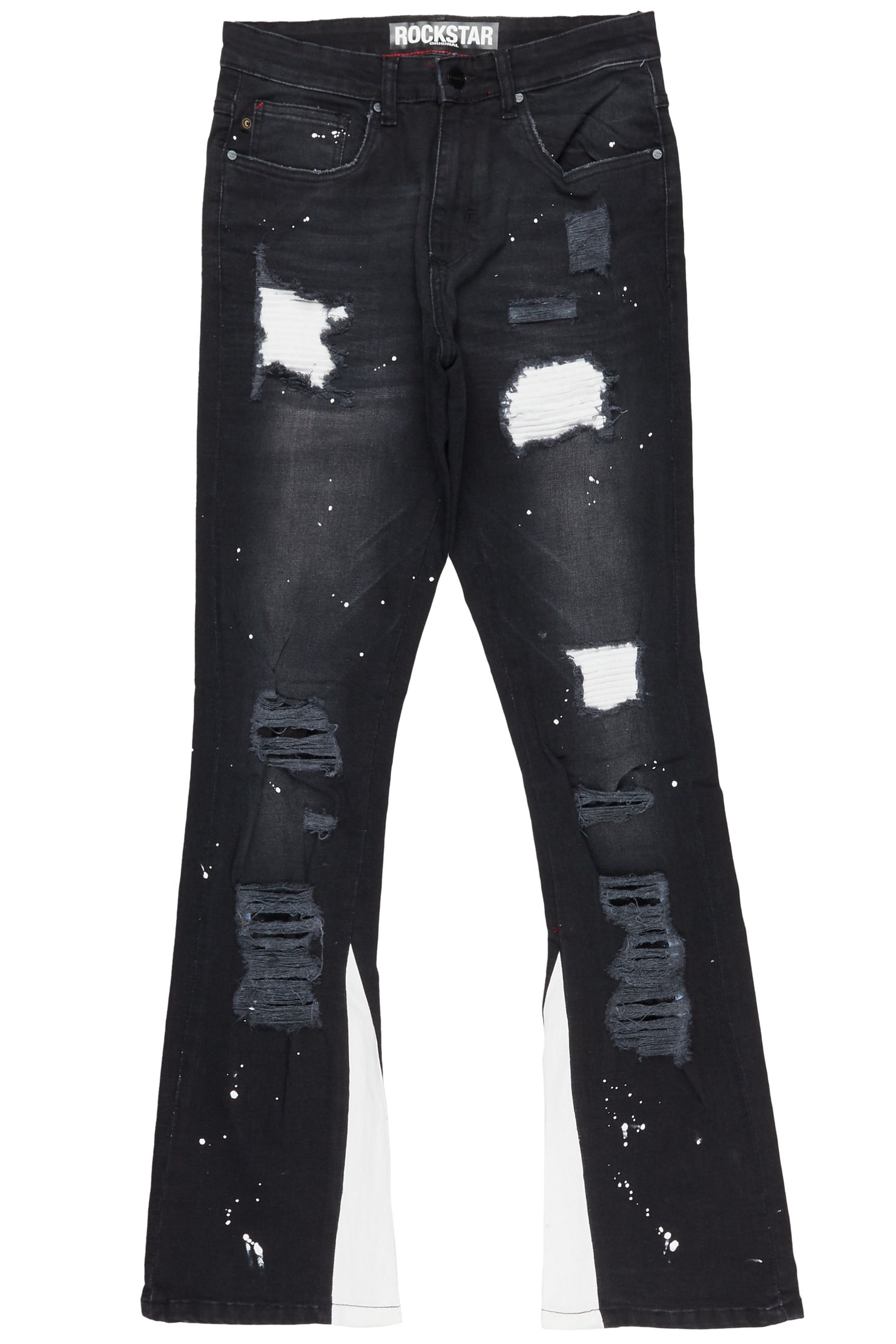 Edmund Black Stacked Flare Jean