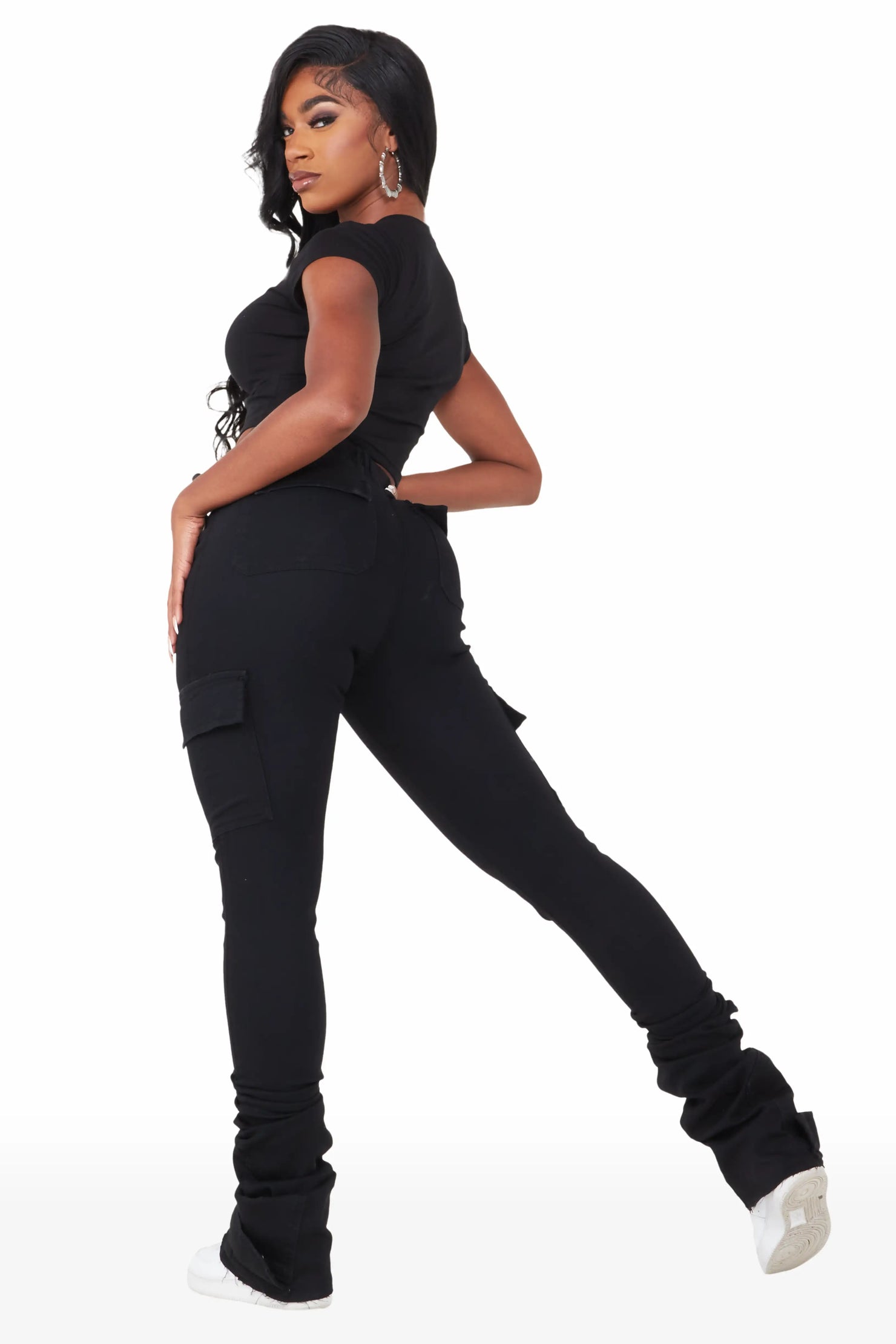 Evey Black Super Stacked Jean