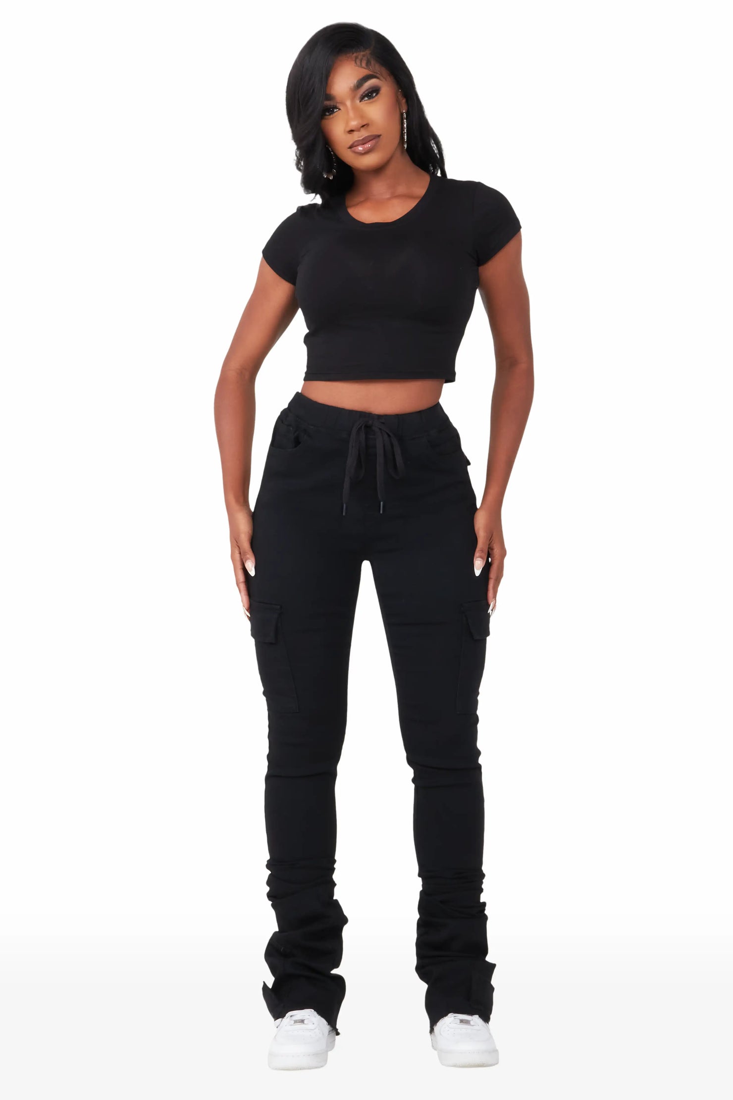 Evey Black Super Stacked Jean