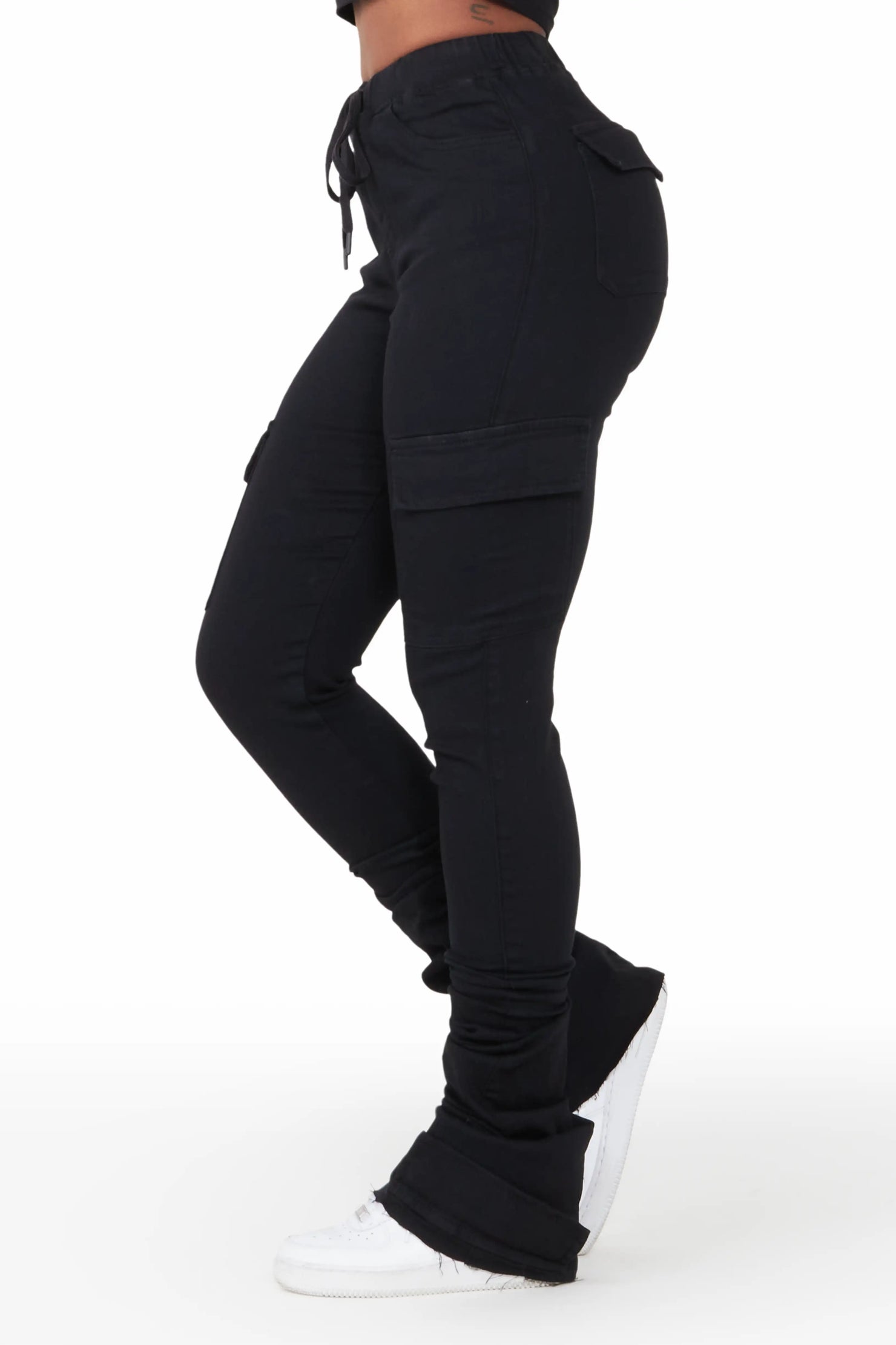 Evey Black Super Stacked Jean