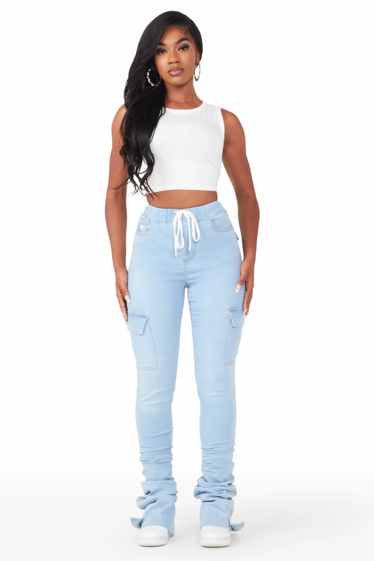 Evey Light Wash Super Stacked Jean