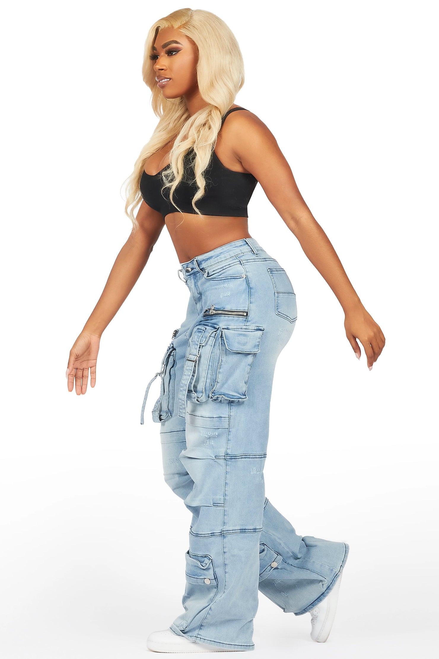 Tarella Light Wash Wide Leg Jean