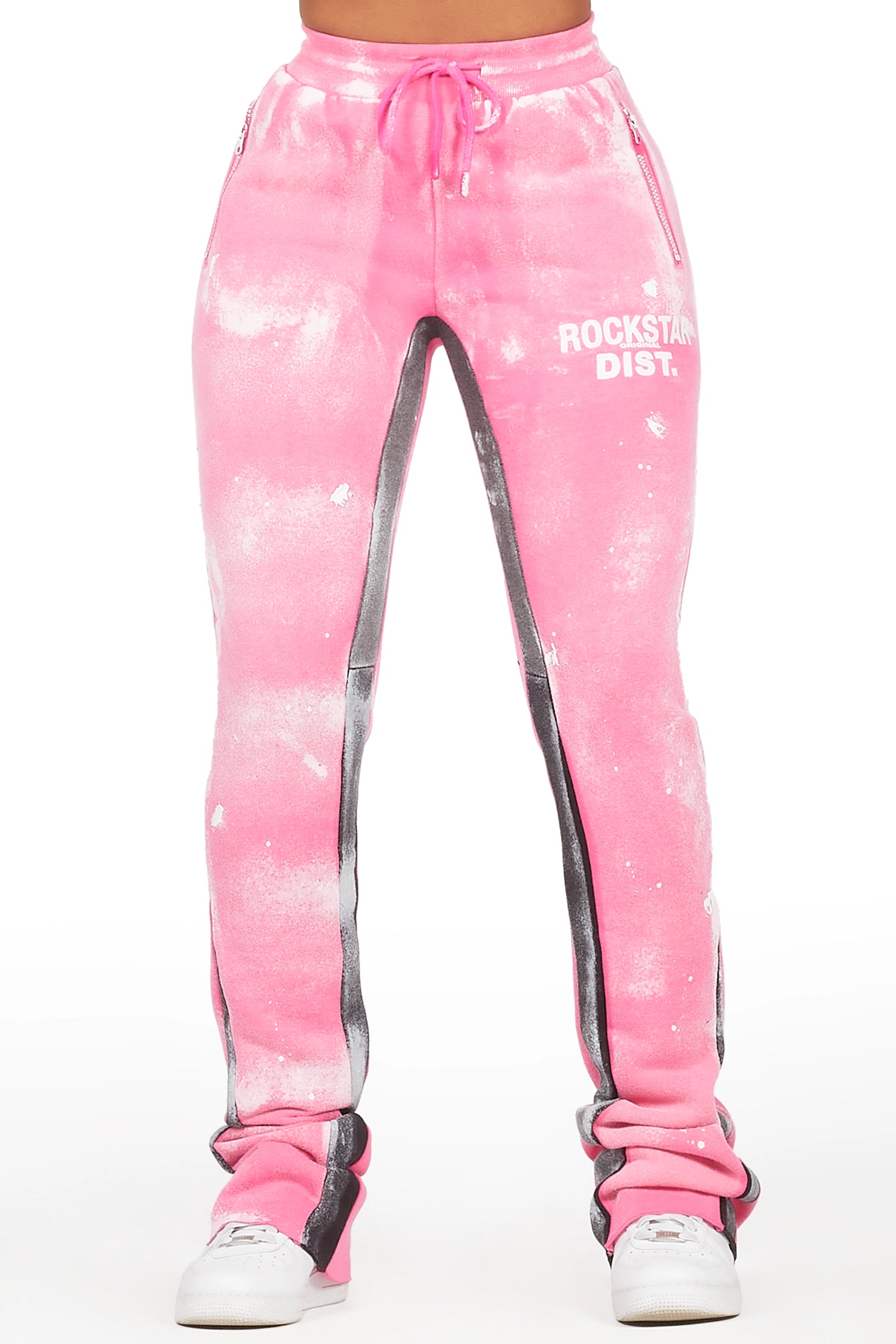 Tanisha Hot Pink Stacked Flare Pant