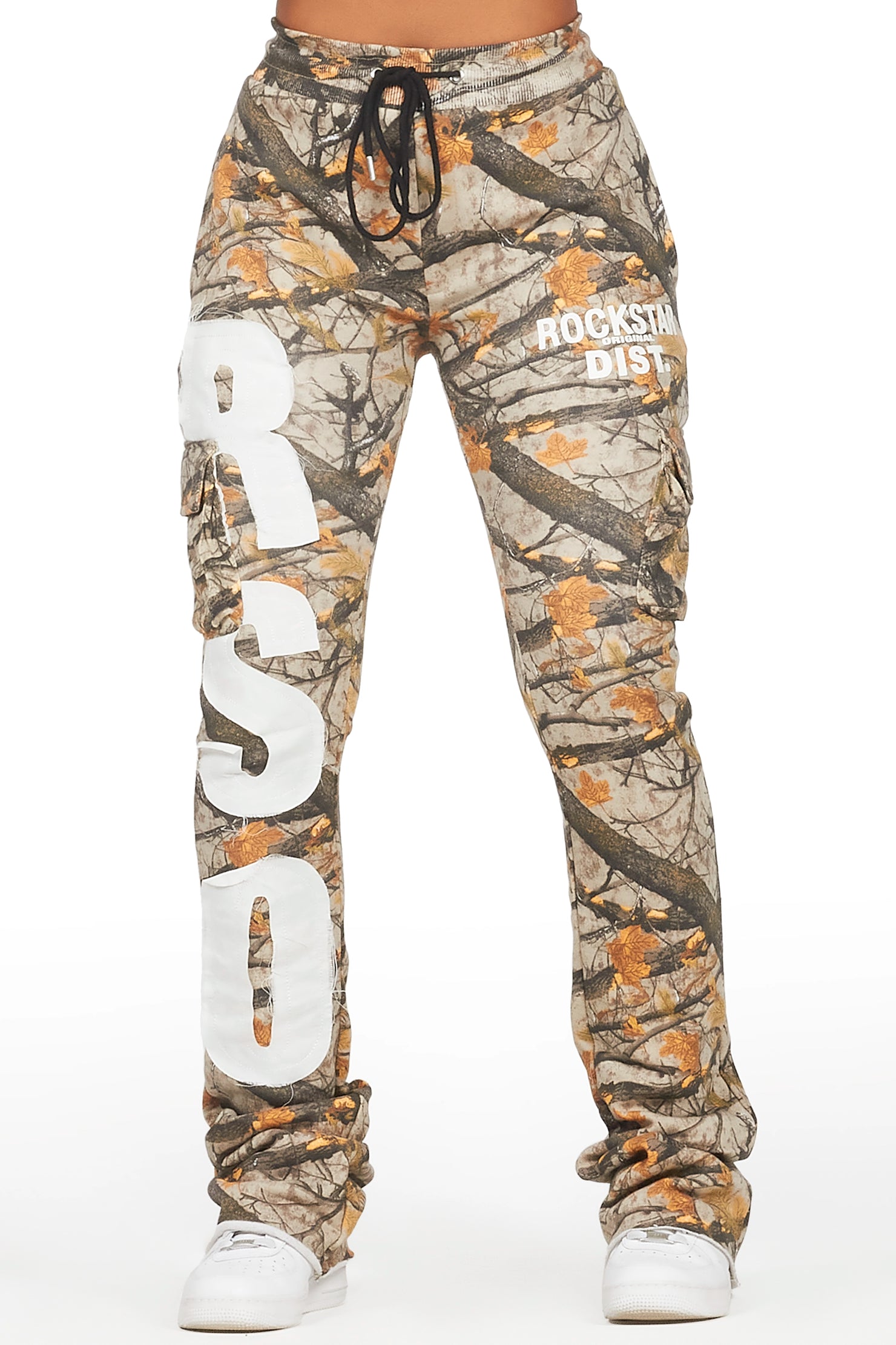 Sidni Tree Camo Super Stacked Track Pant