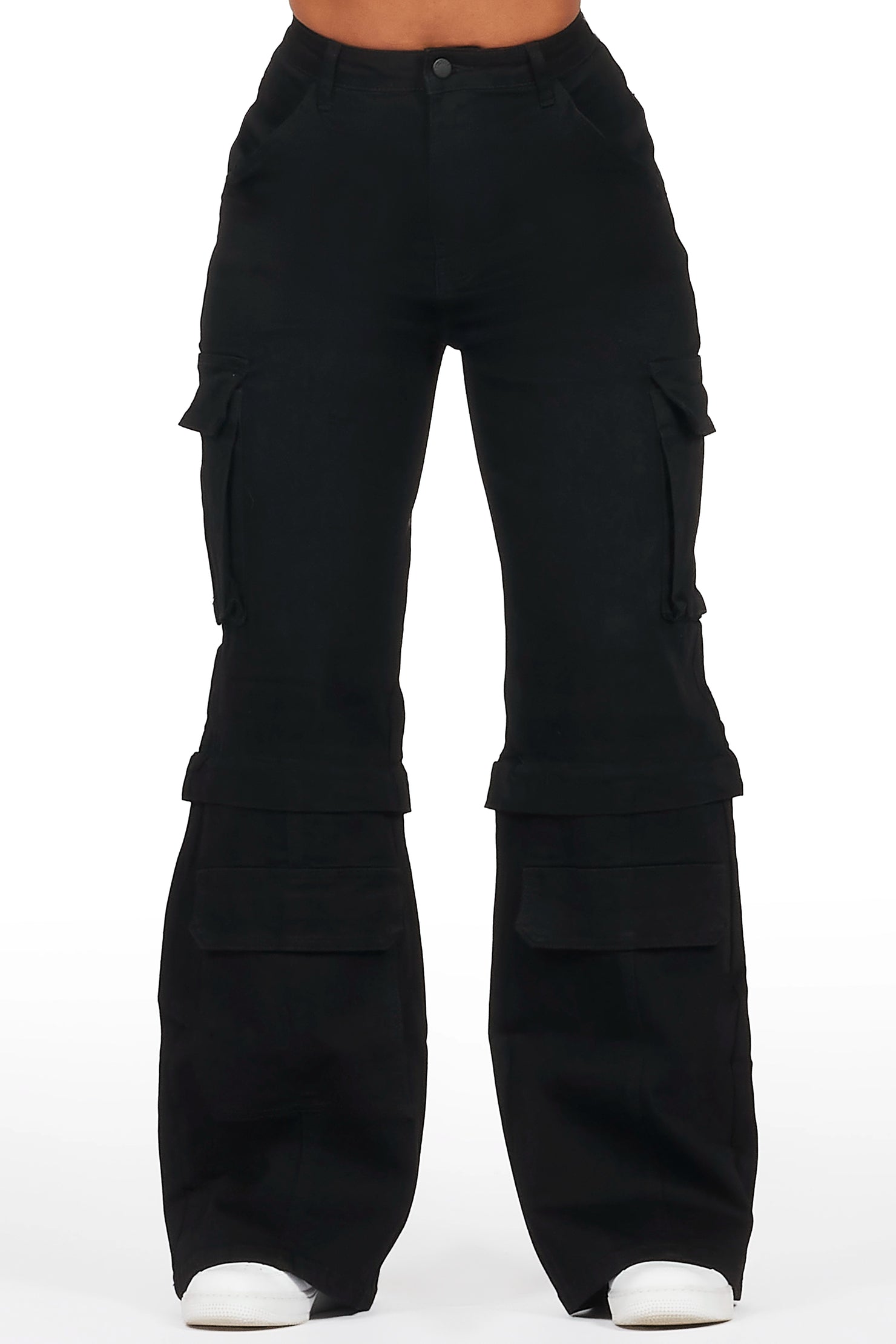 Precious Black Baggy Stacked Jean