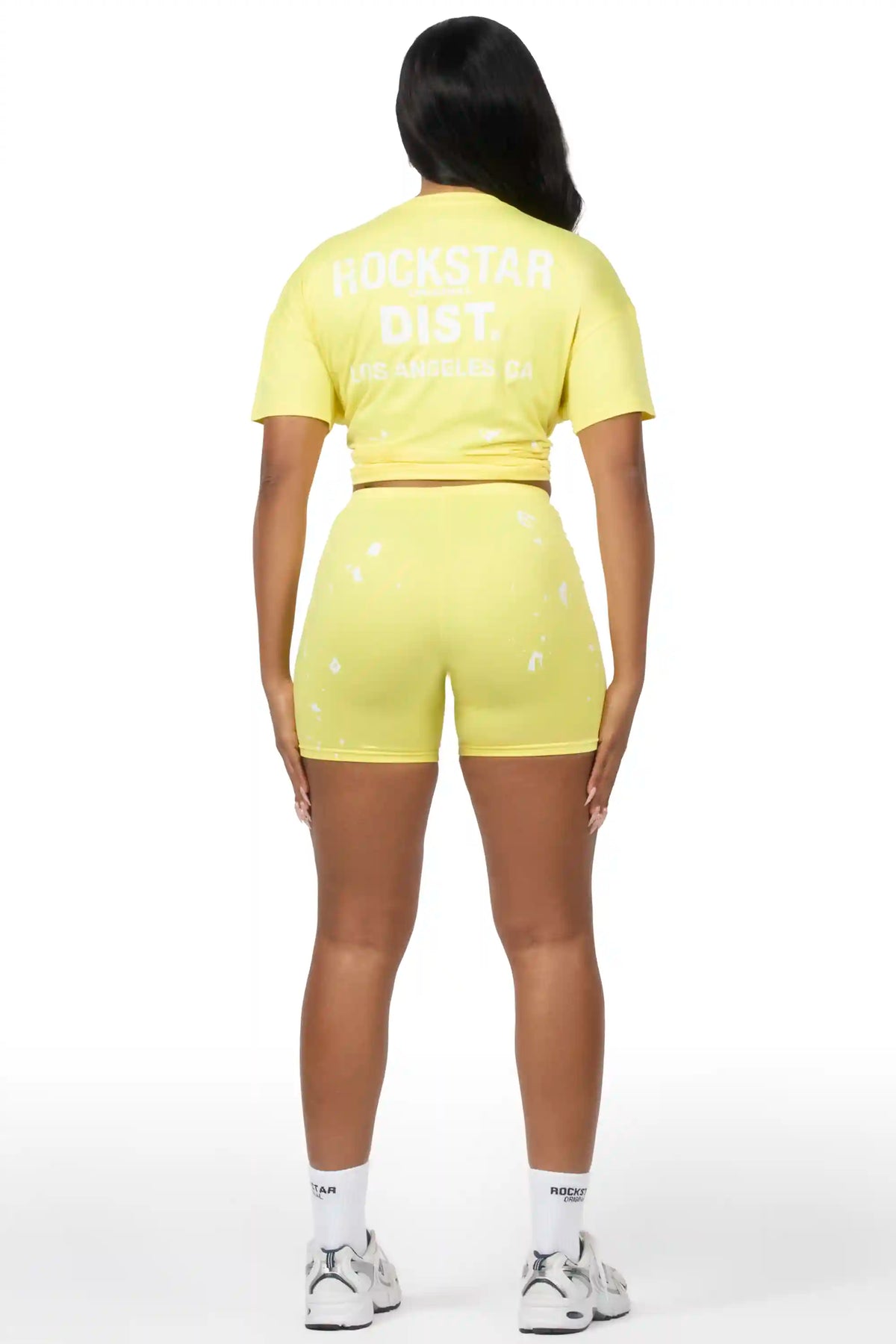 Living For It Yellow Bike Short Set