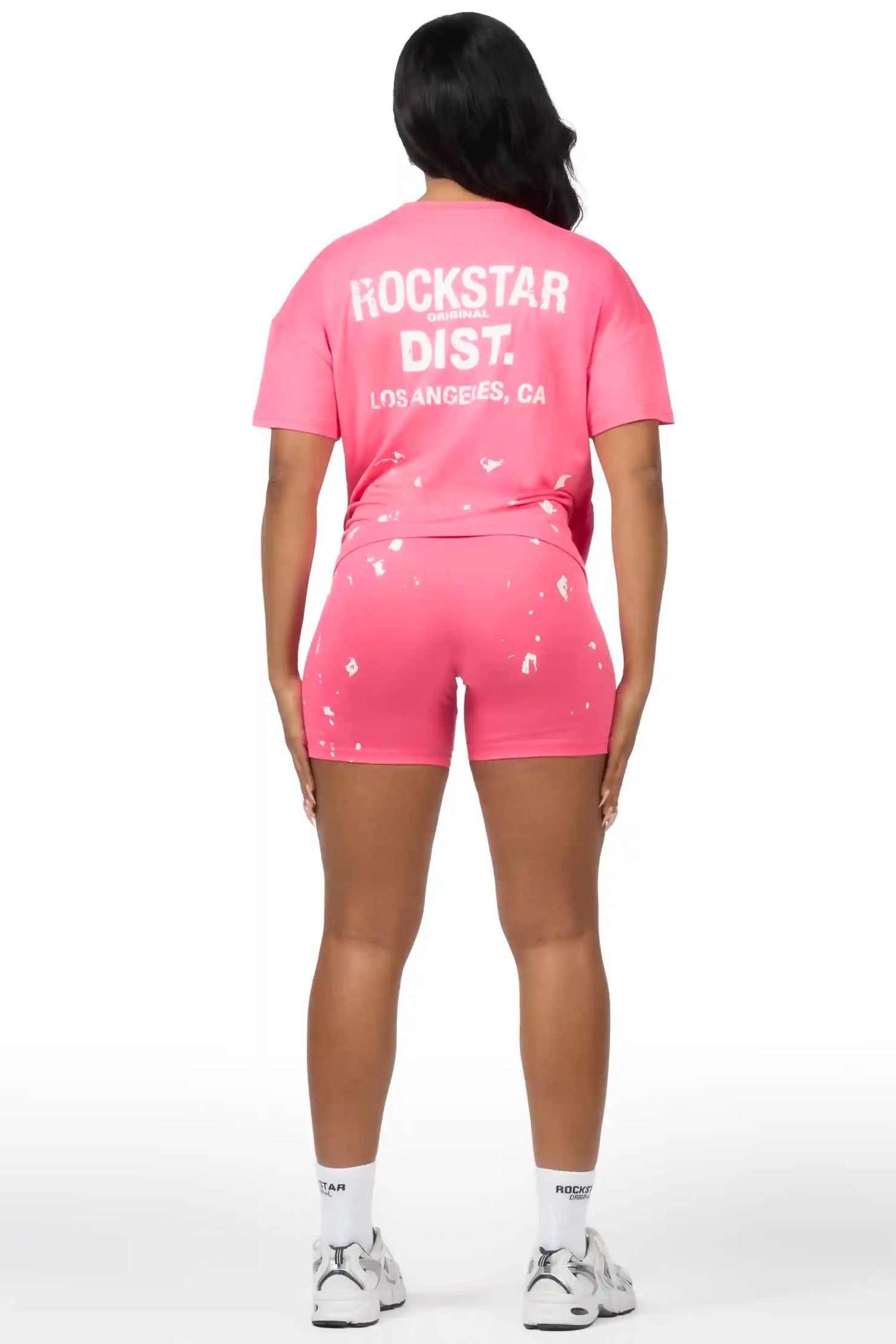 Living For It Fuchsia Bike Short Set