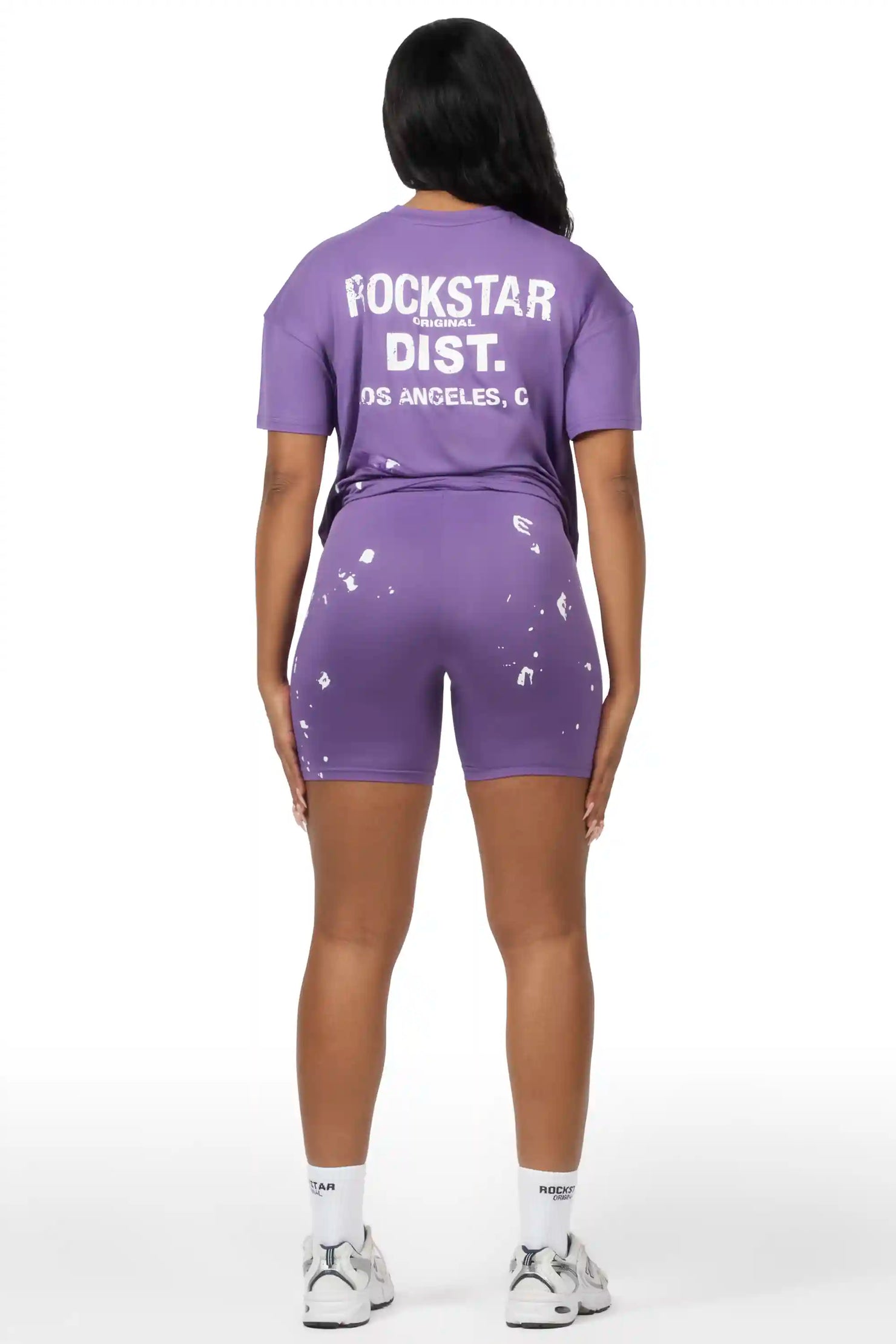 Living For It Purple Bike Short Set