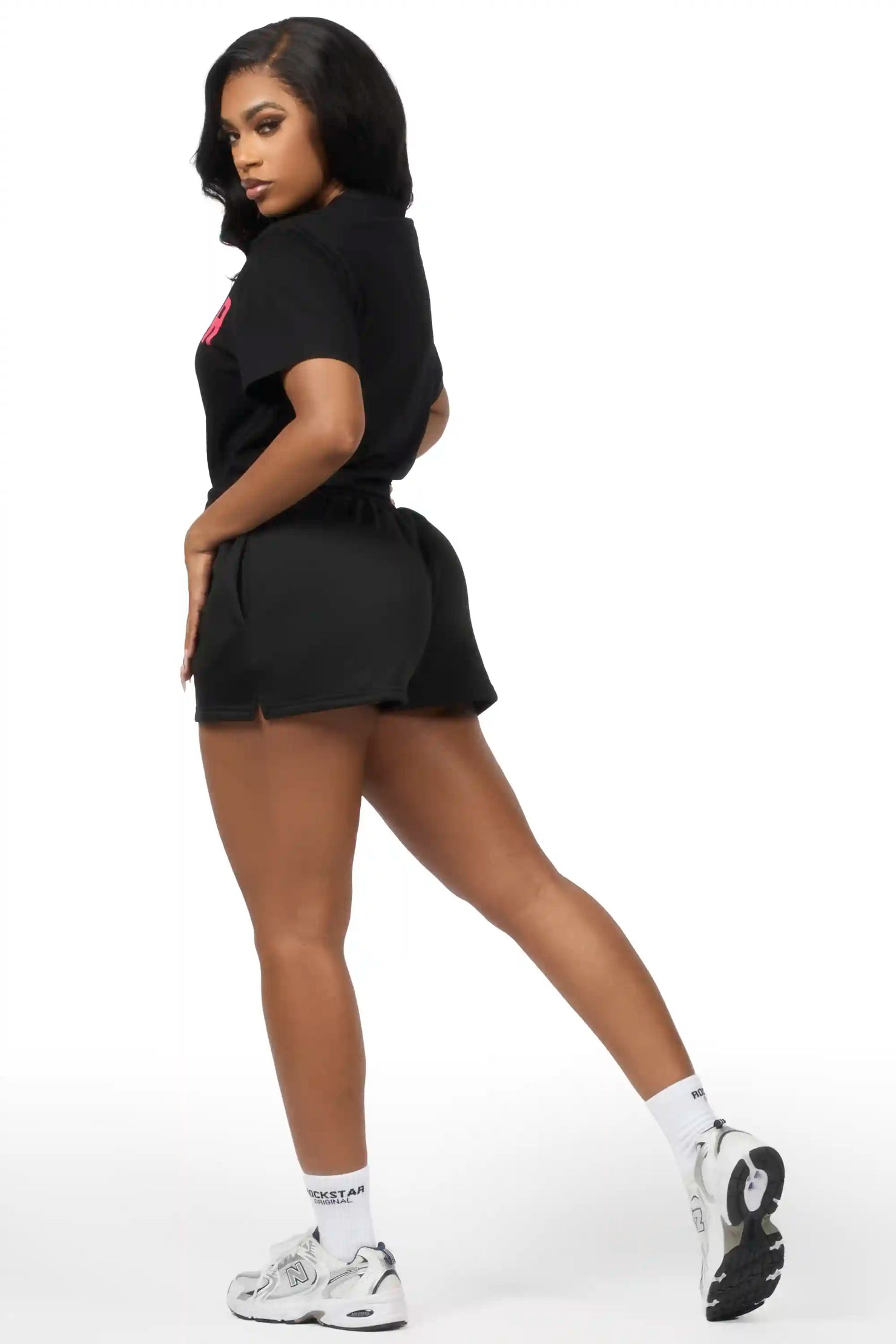 Sabrina Black T-Shirt Short Set