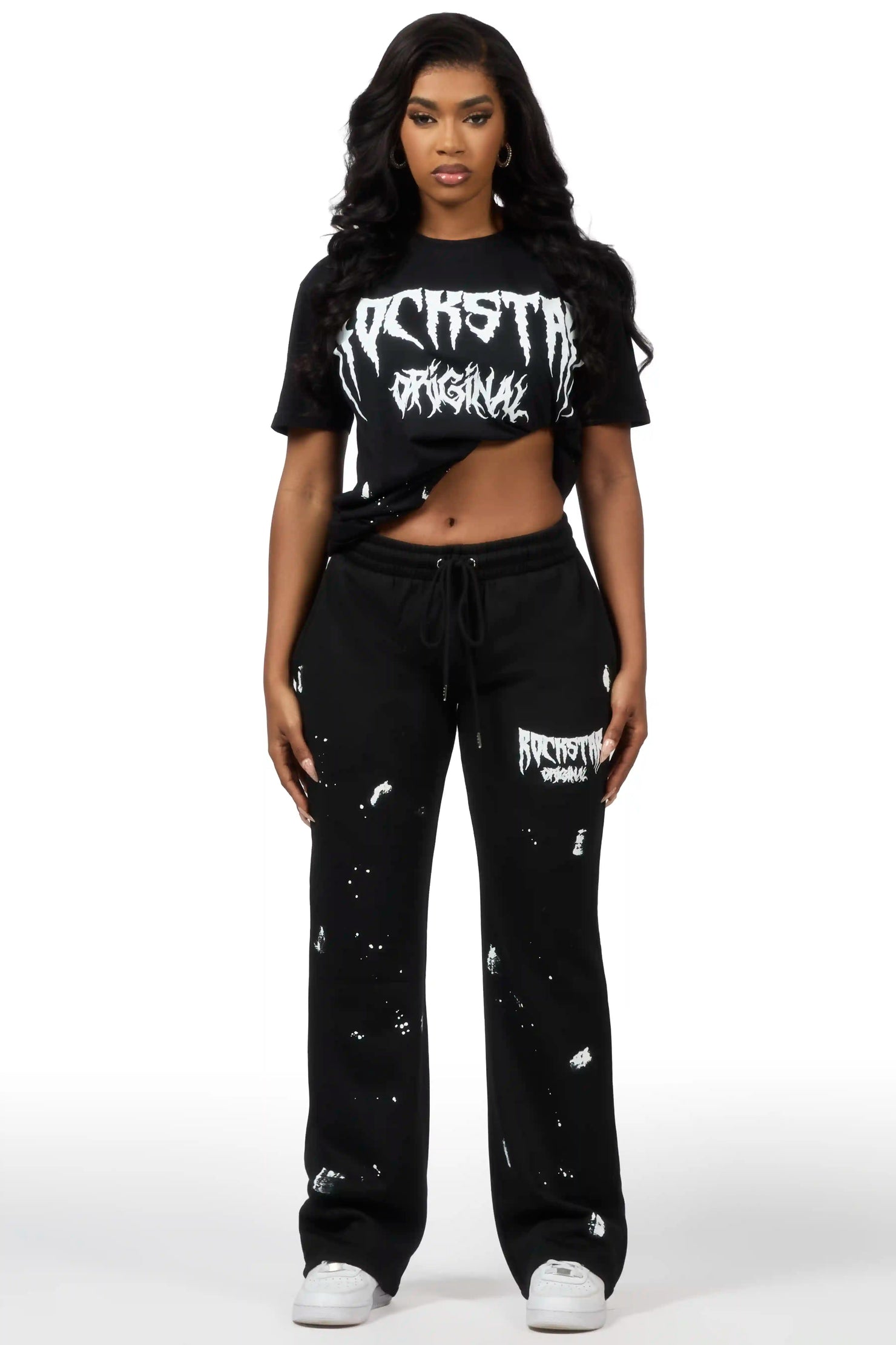 Dayasia Black/Black T-Shirt Track Set