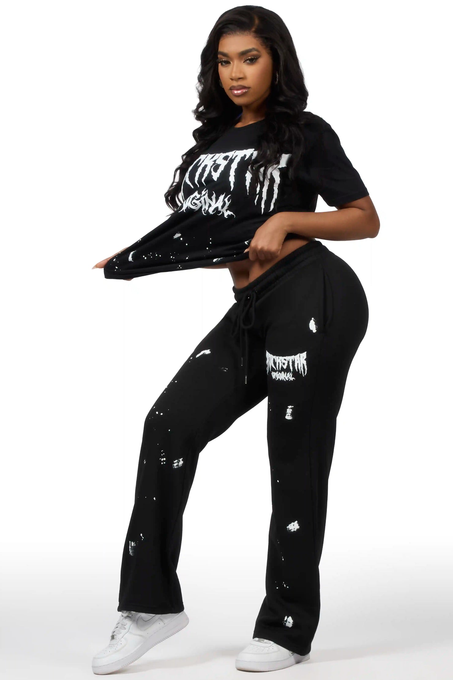 Dayasia Black/Black T-Shirt Track Set