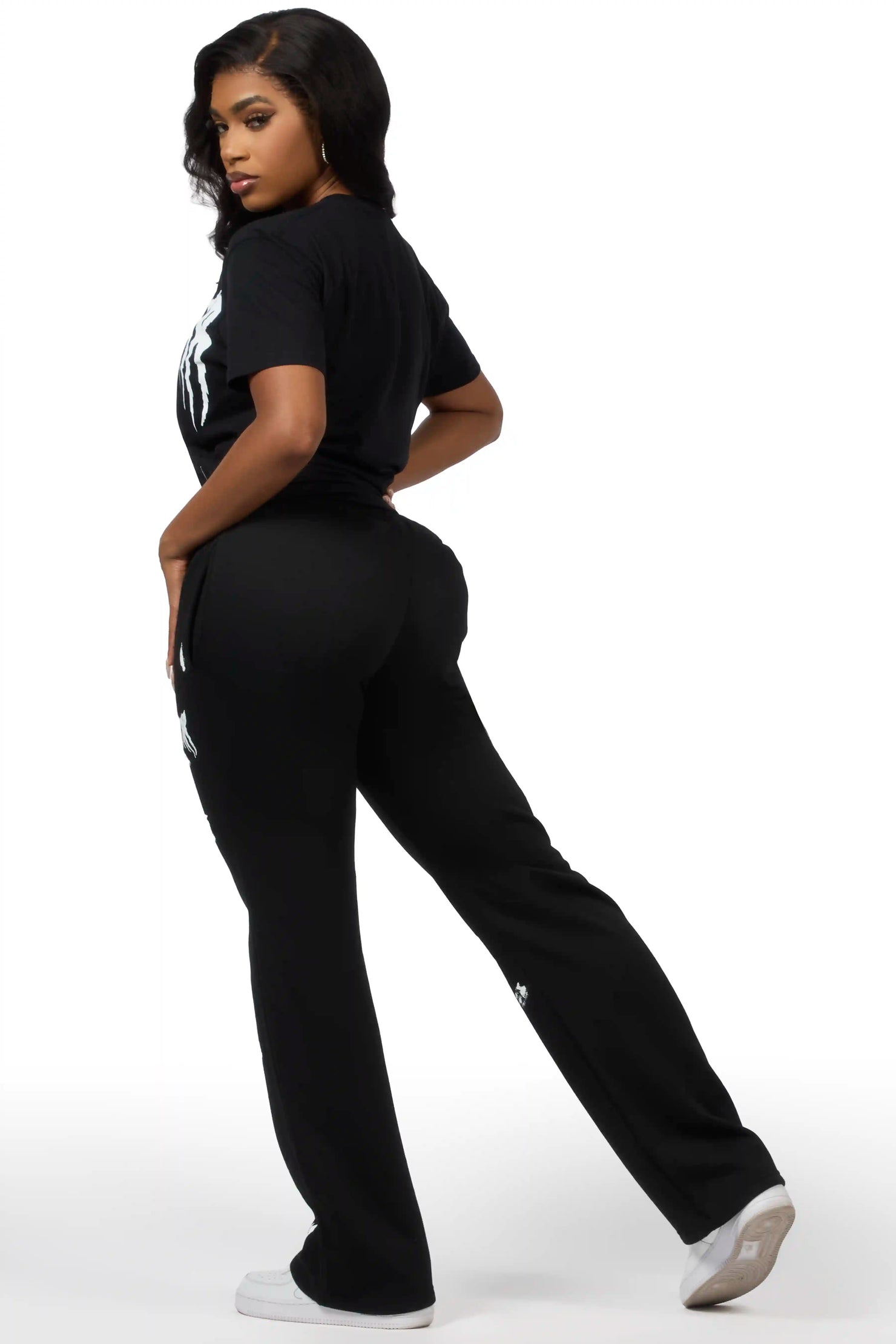 Dayasia Black/Black T-Shirt Track Set