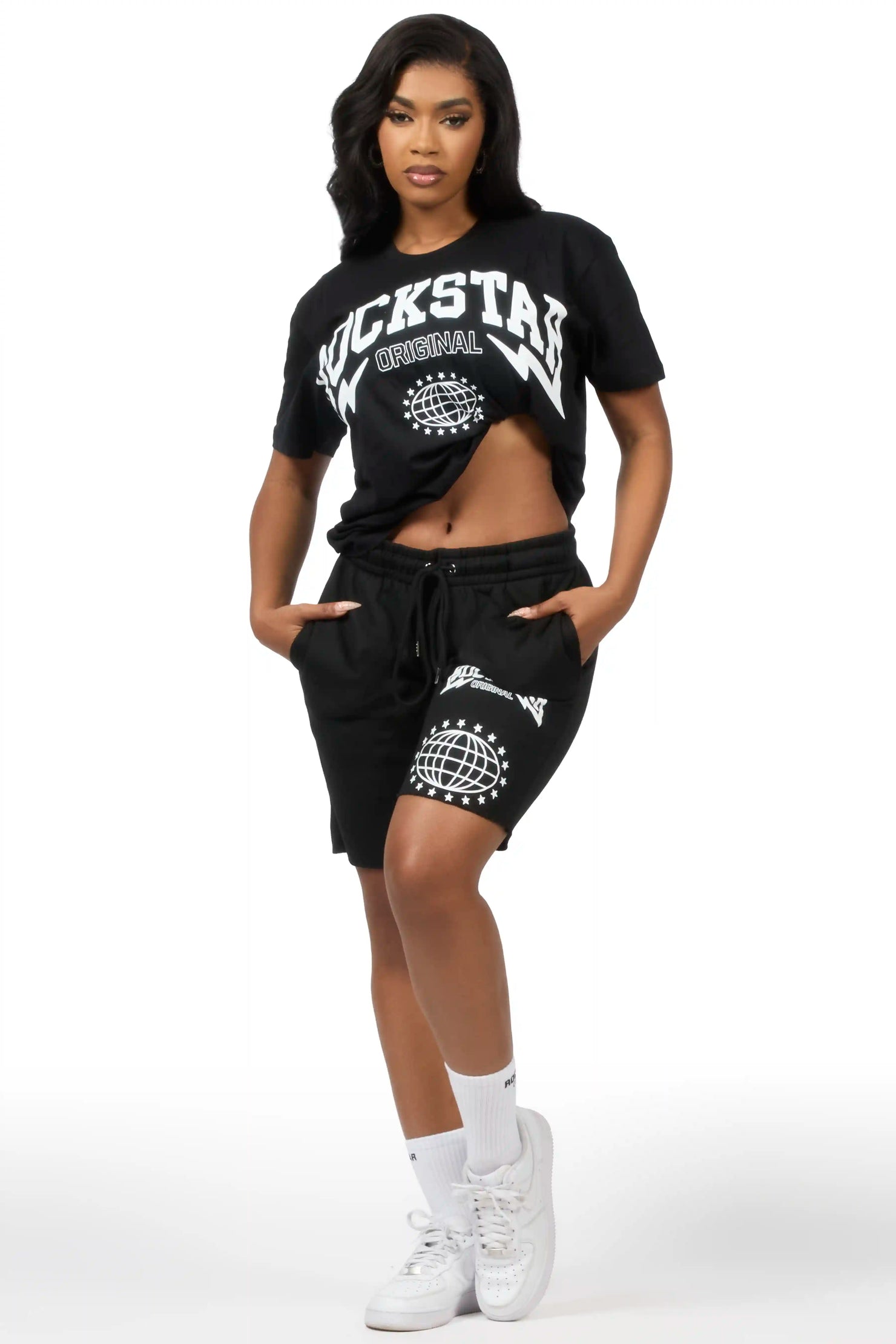 Shymeria Black T-Shirt Short Set