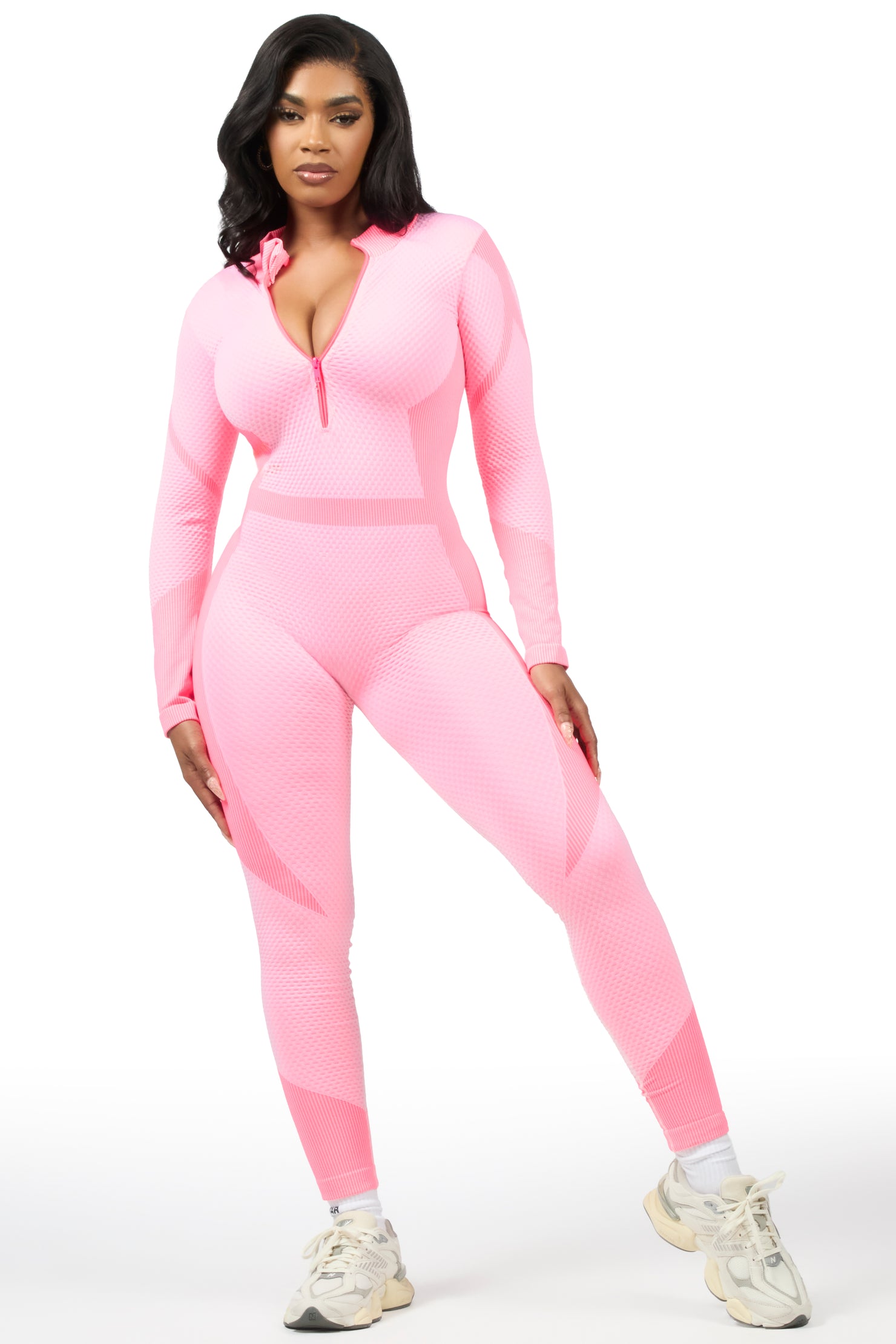 Kirnesha Pink Active Jumpsuit