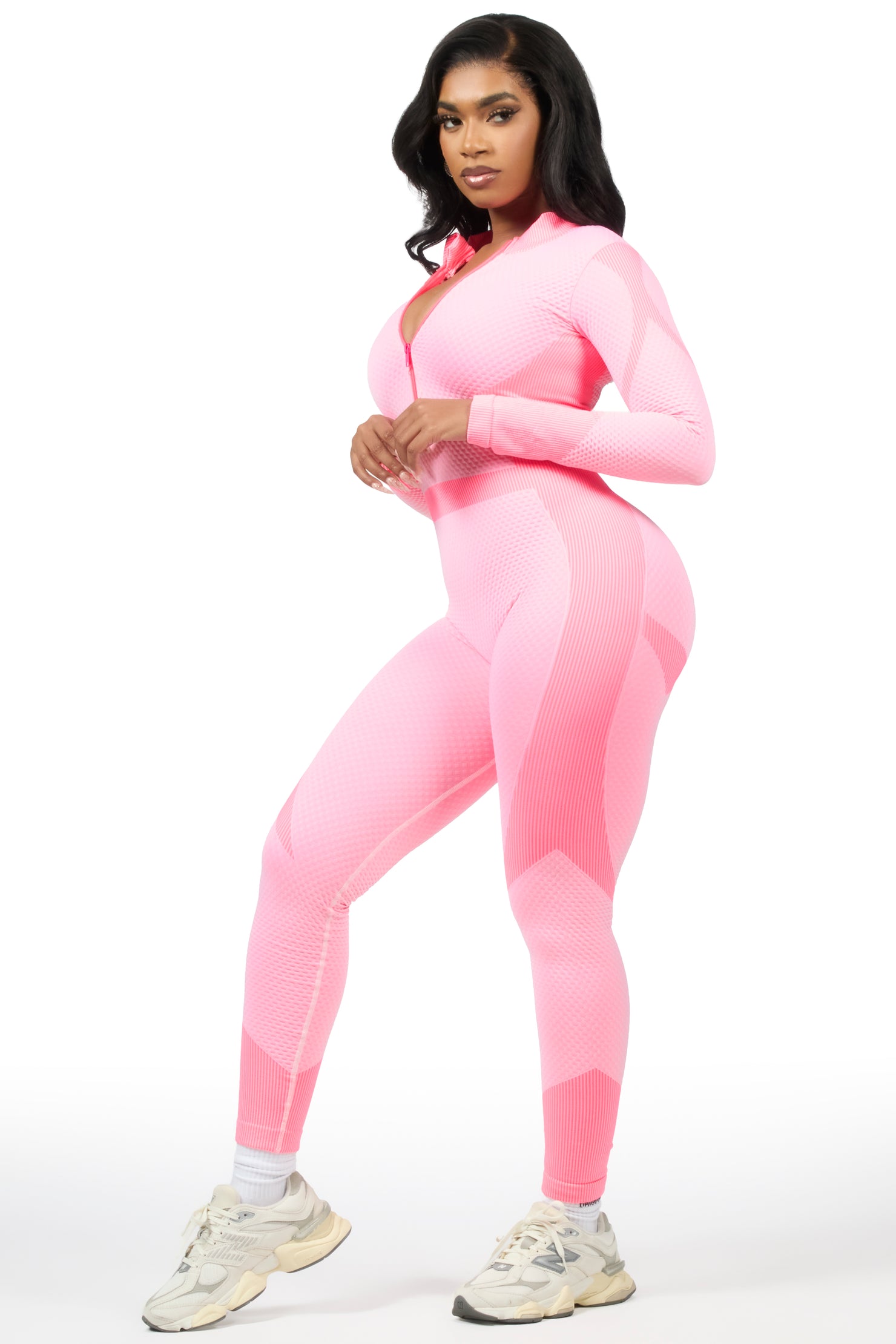 Kirnesha Pink Active Jumpsuit