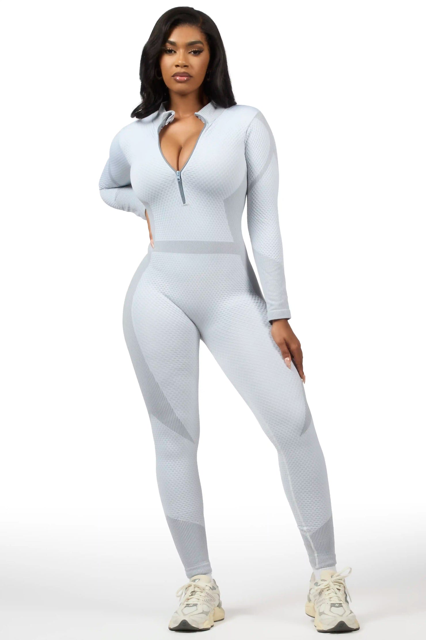 Kirnesha Grey Active Jumpsuit