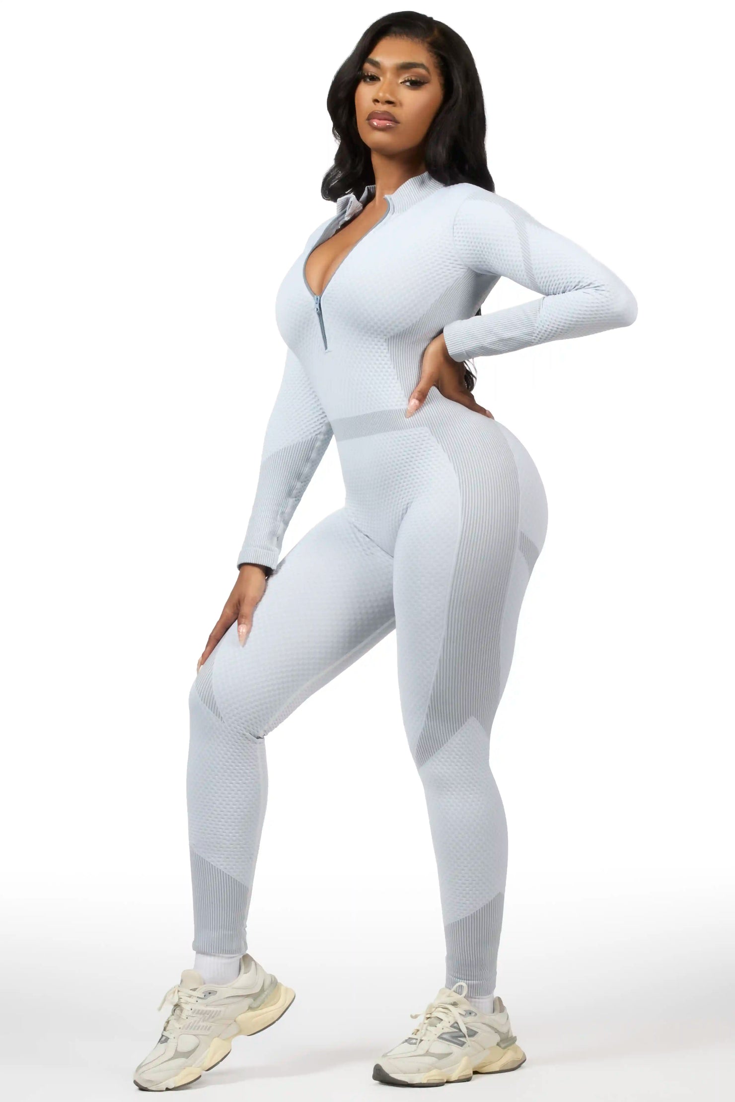 Kirnesha Grey Active Jumpsuit