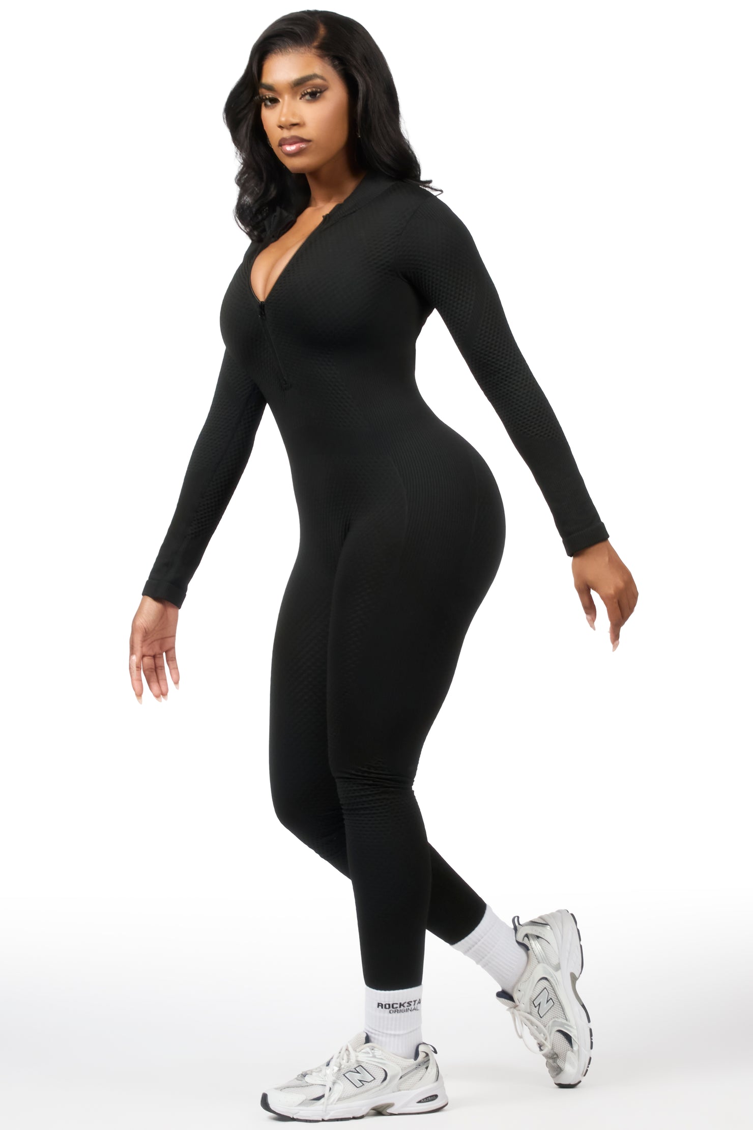 Kirnesha Black Active Jumpsuit