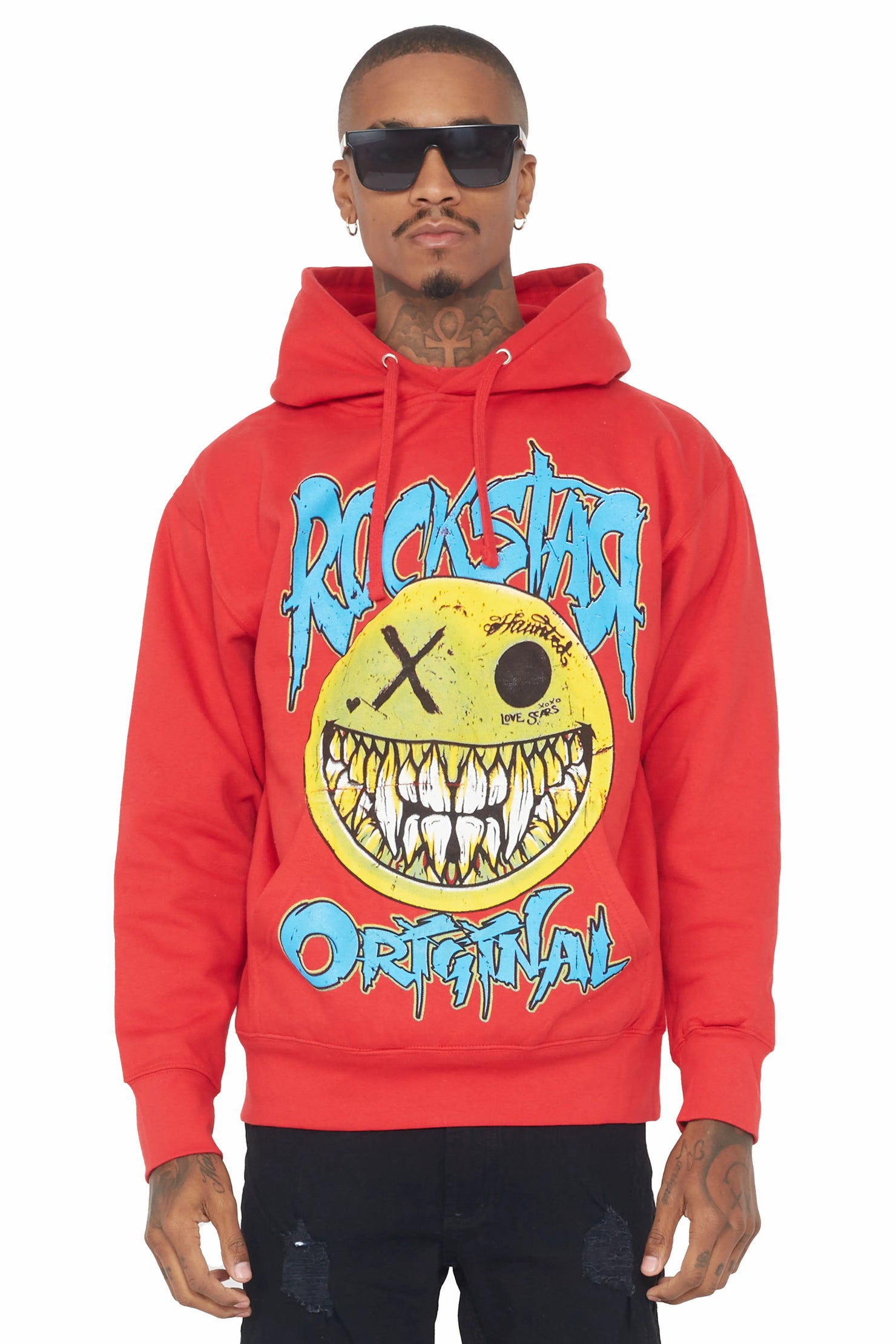 Fraust Red Graphic Hoodie