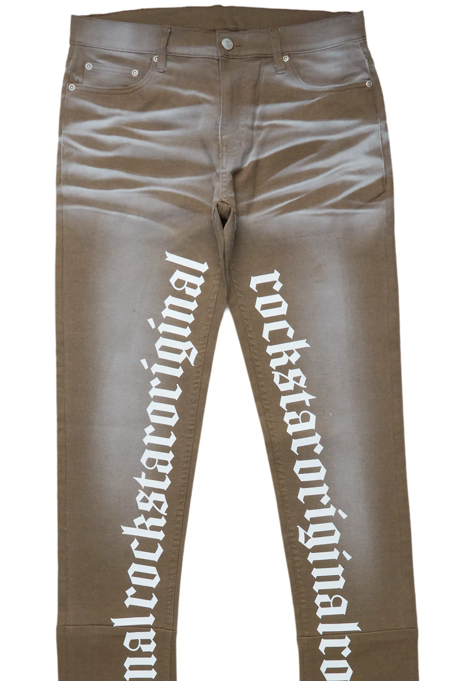 Filip Khaki Super Stacked Flare Jean