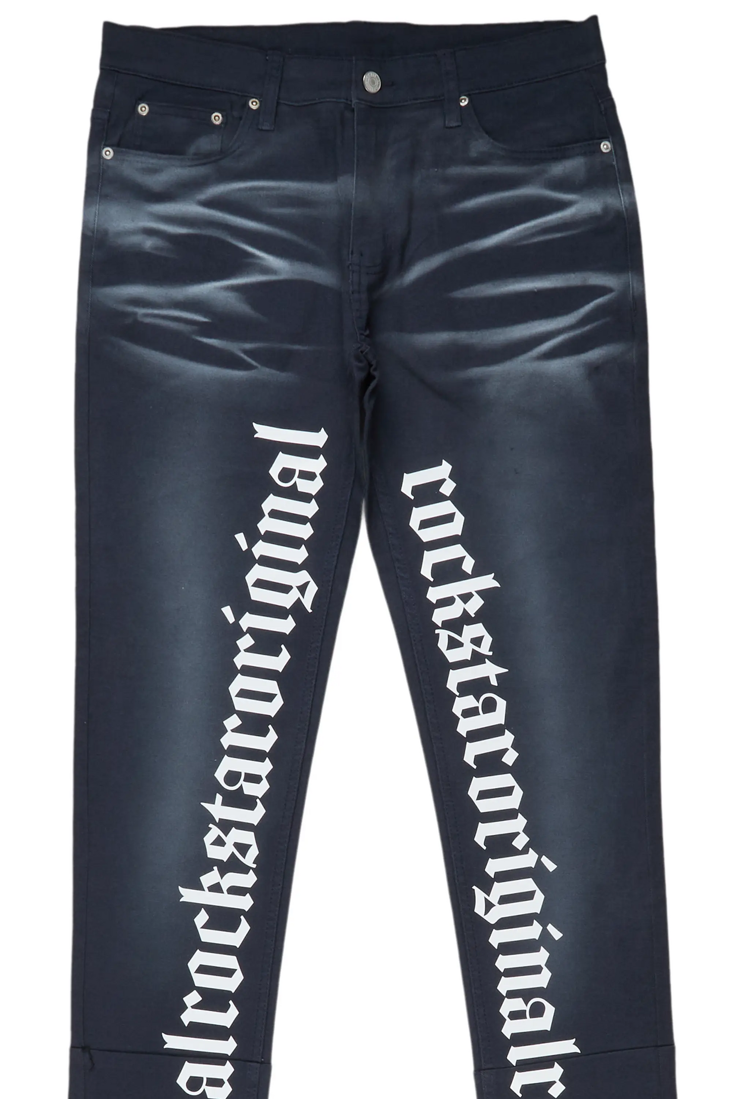 Filip Navy Super Stacked Flare Jean