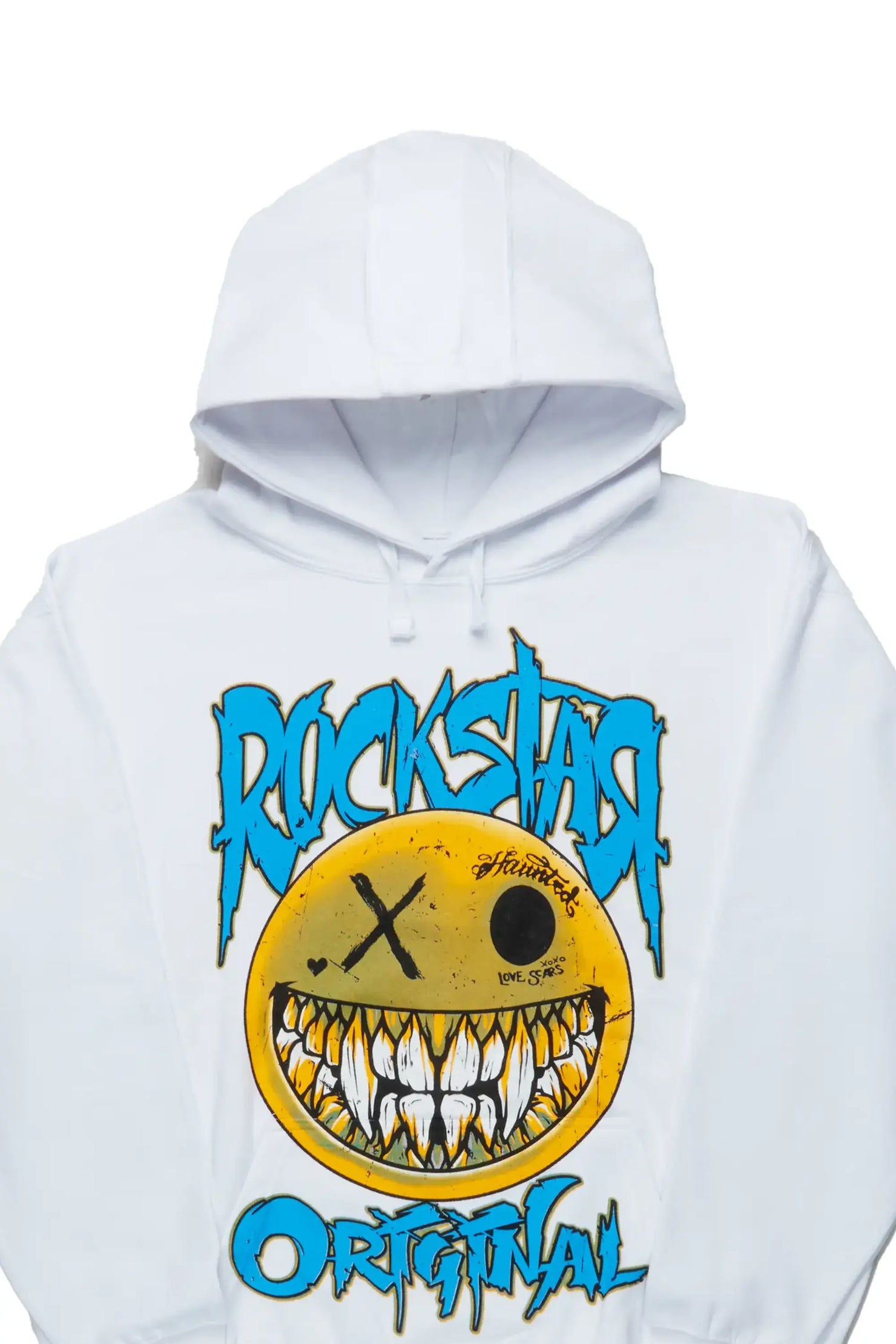 Fraust White Graphic Hoodie