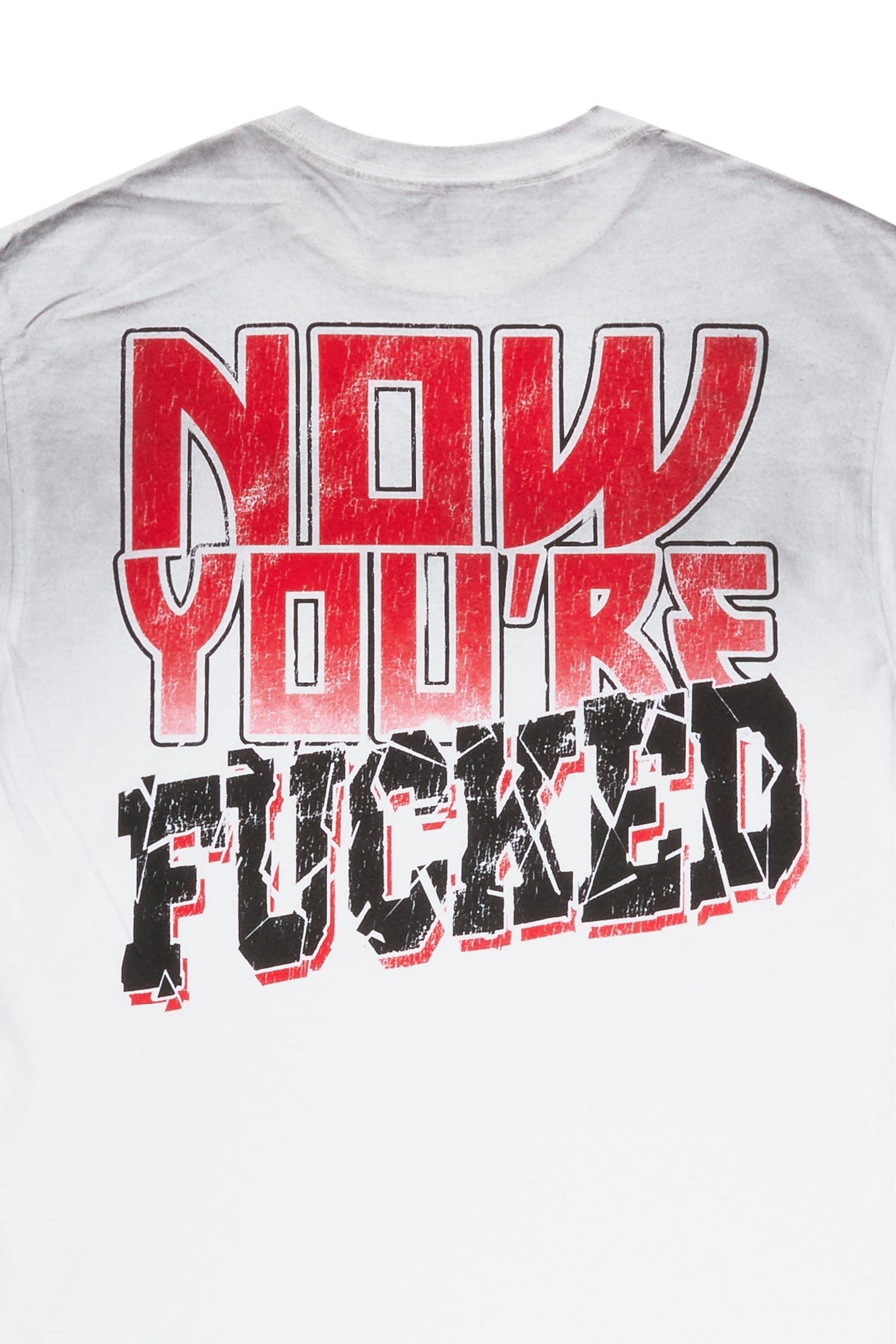 Fuhkt White Graphic T-Shirt