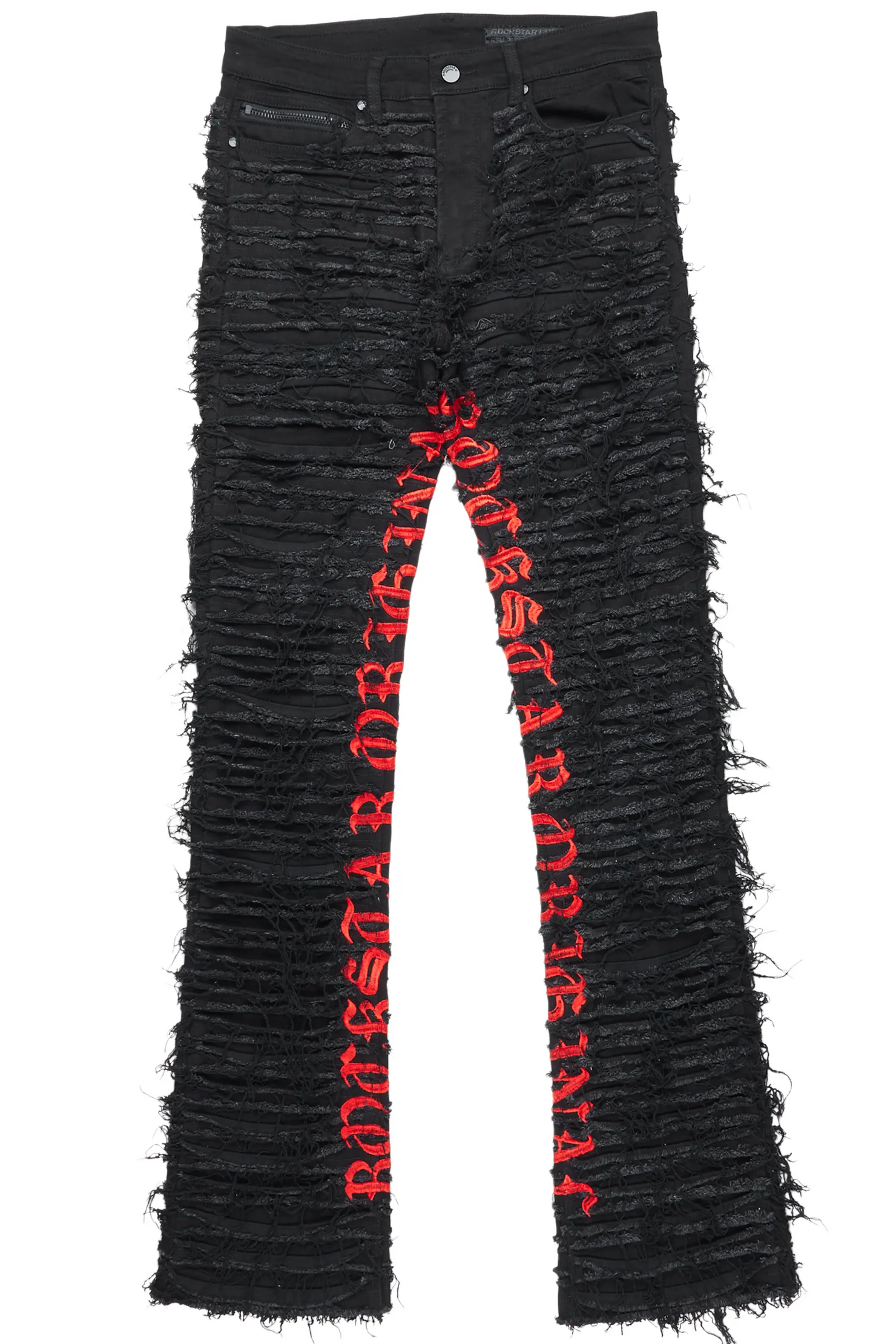 Giovanni Black Stacked Flare Jean