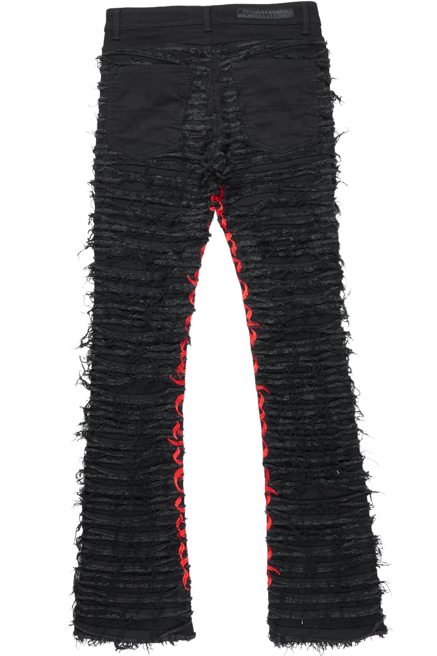 Giovanni Black Stacked Flare Jean